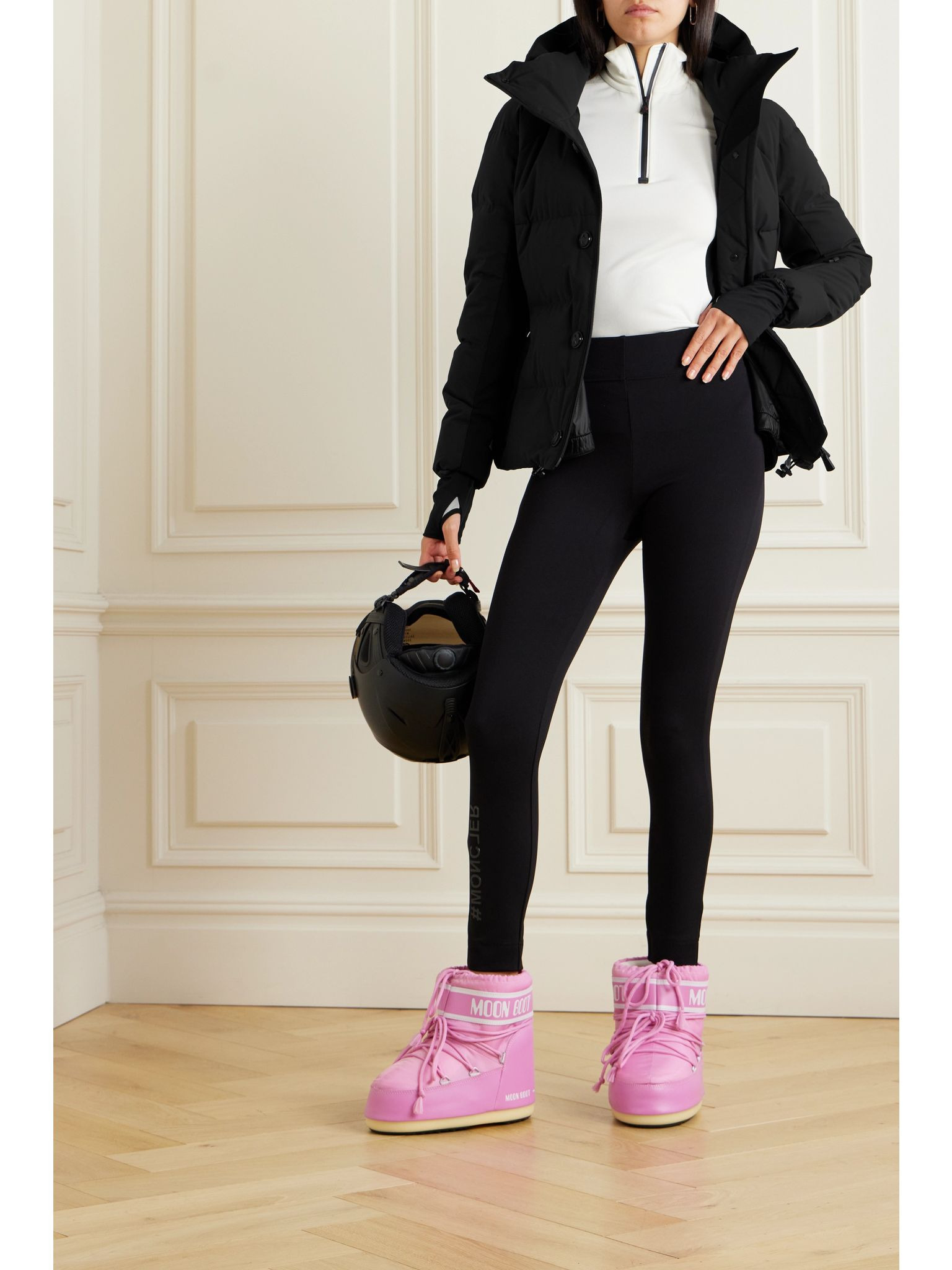 Guyane hooded down ski jacket Black - 2