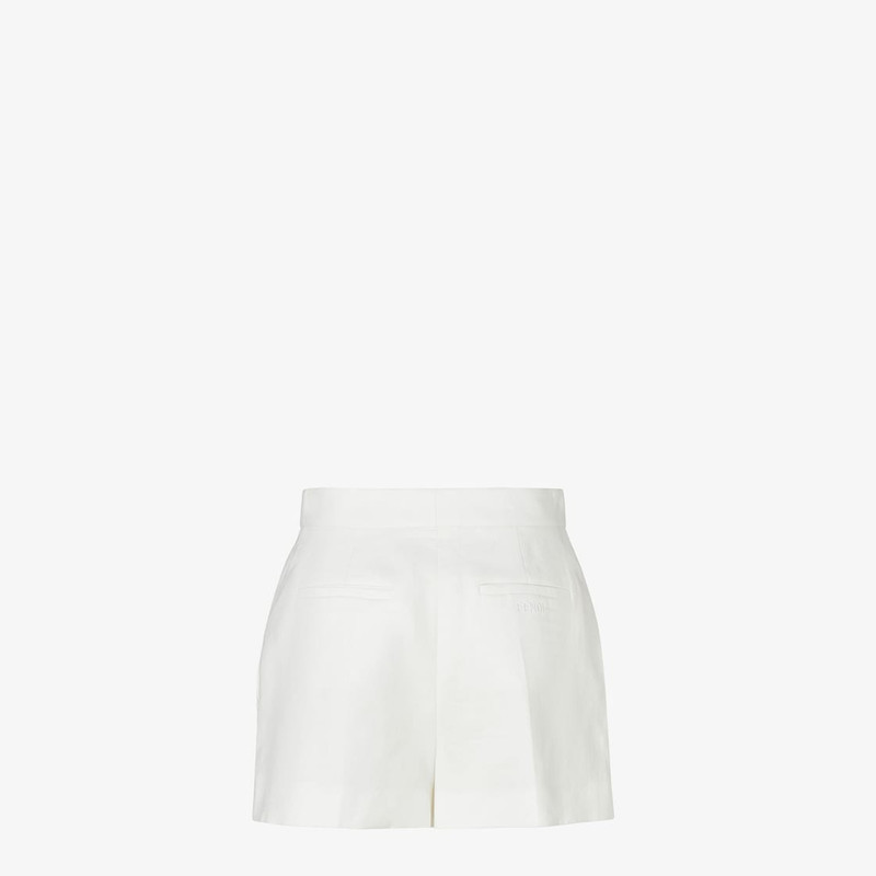 Shorts White cotton and linen shorts 2