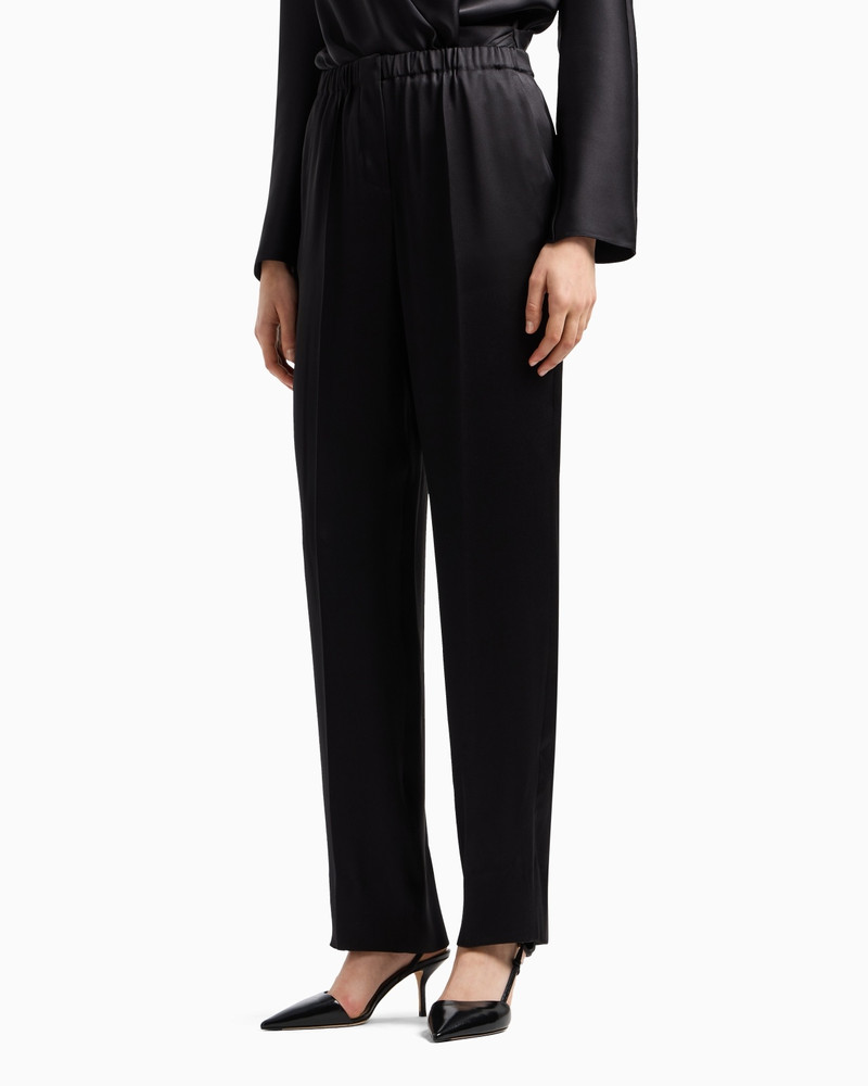 STRAIGHT-CUT TROUSERS IN DOUBLE SILK SATIN 4