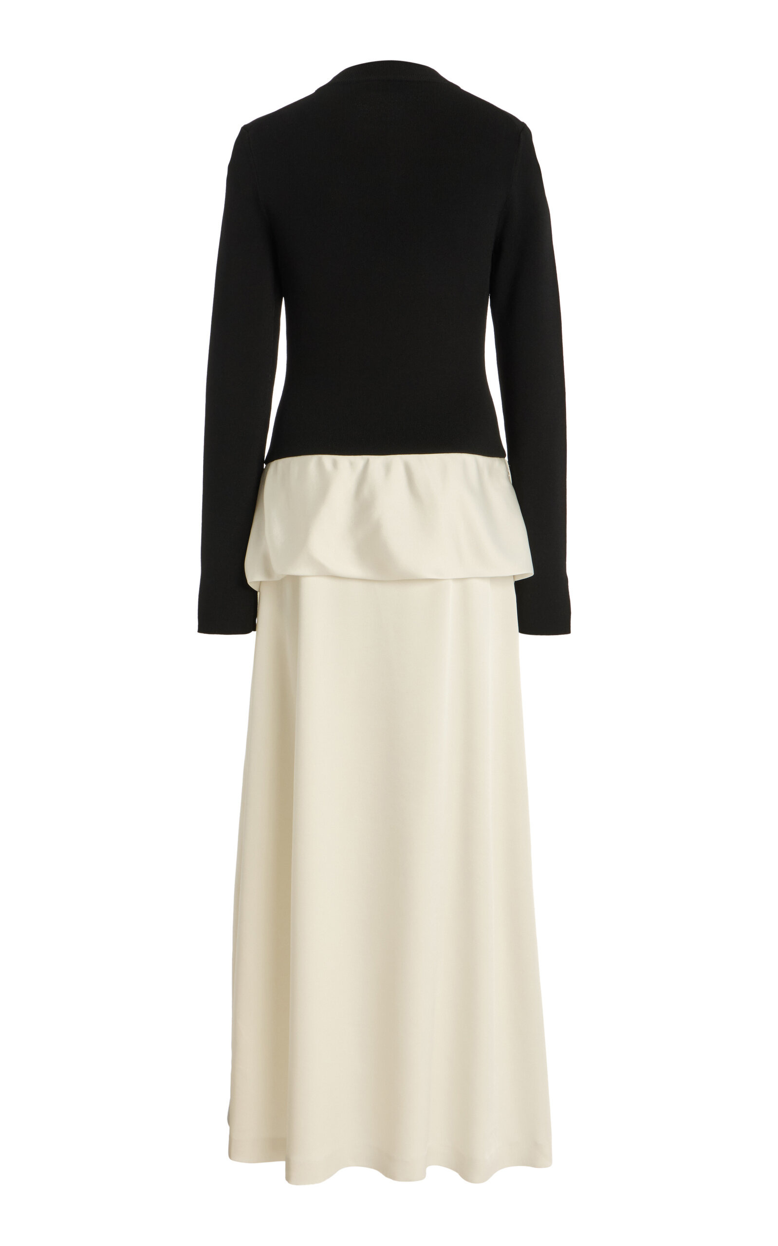 Ornella Asymmetric Flap Midi Dress black/white - 5