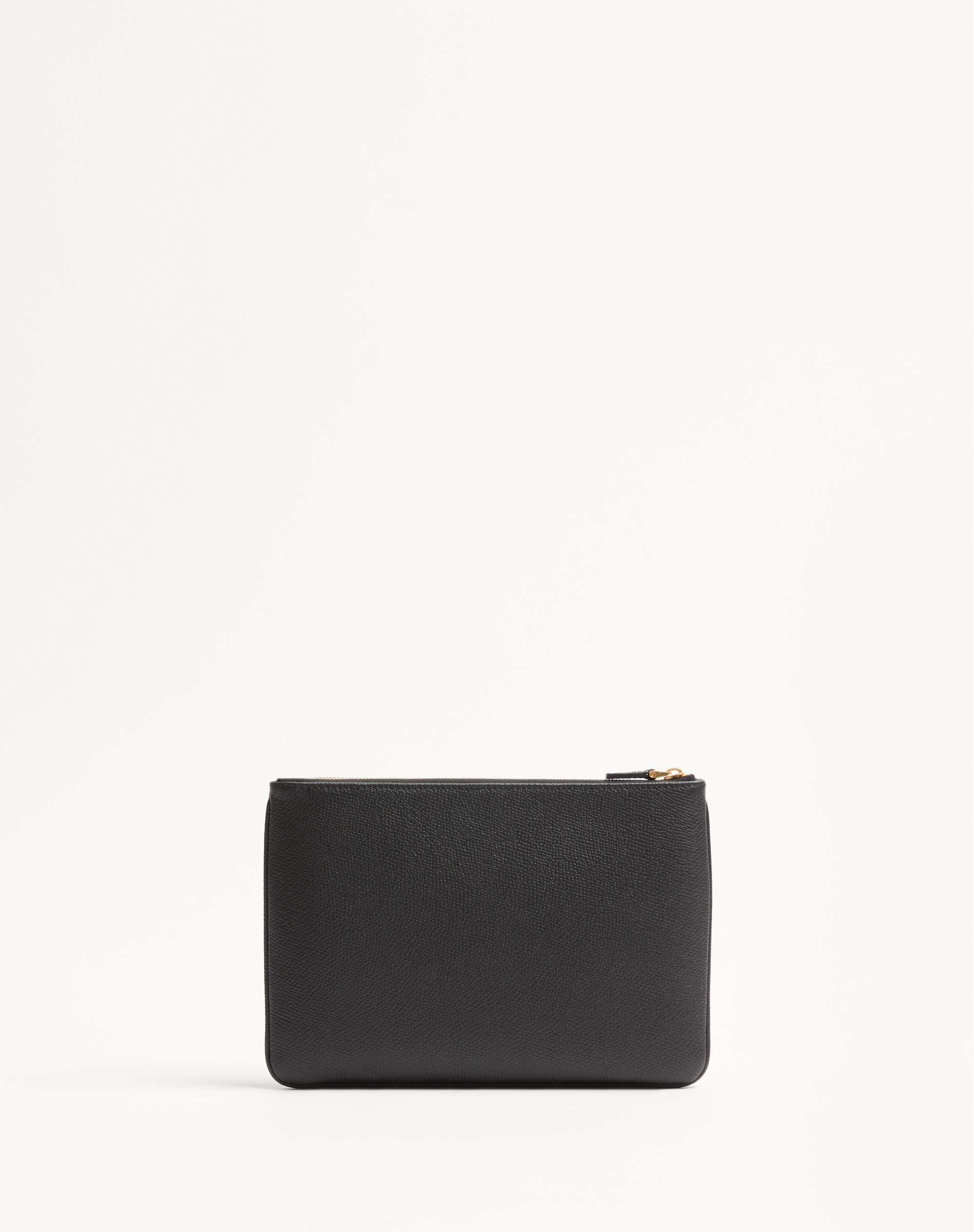 VLOGO SIGNATURE GRAINY CALFSKIN CLUTCH BAG - 5