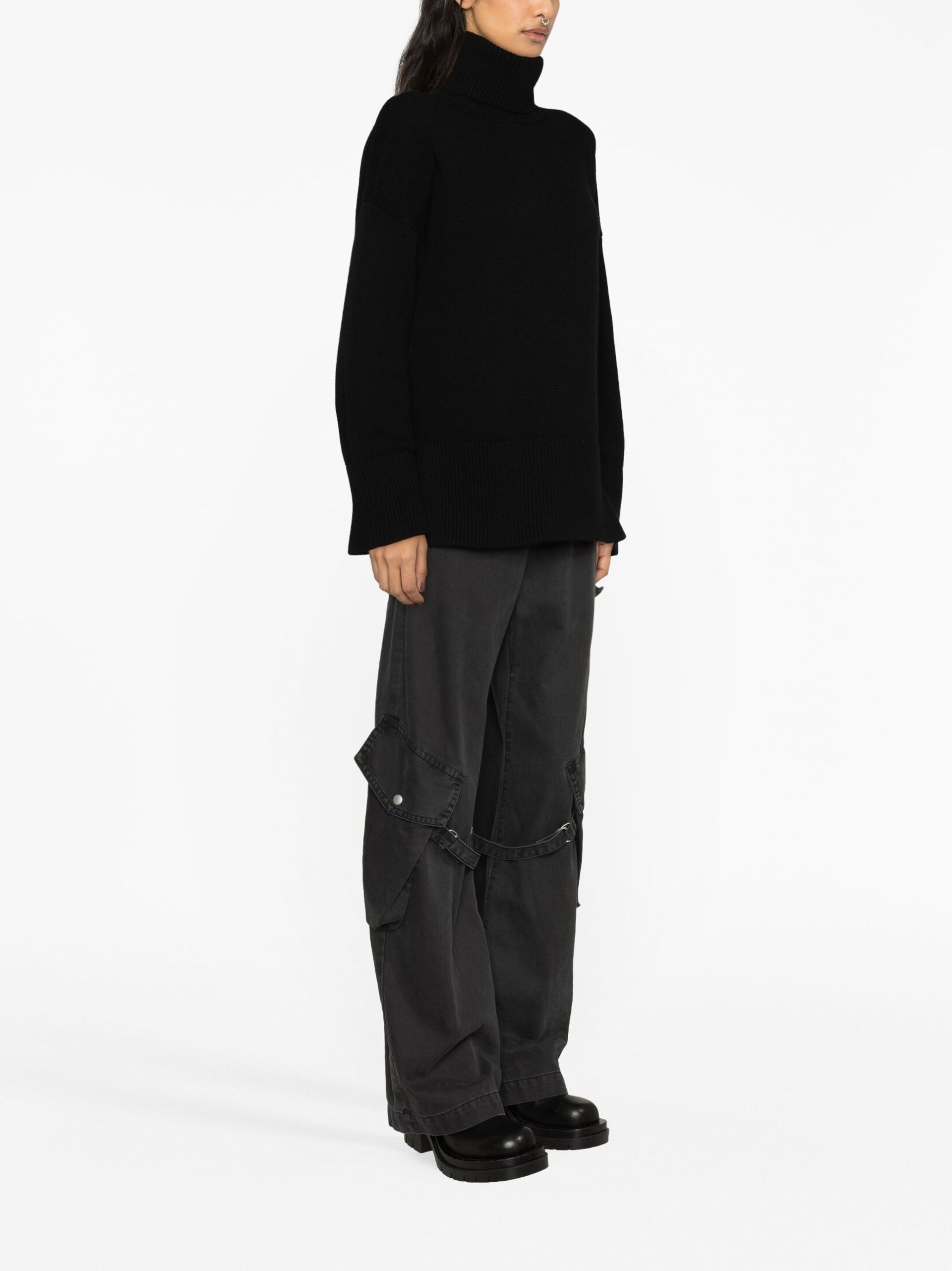 black Copal roll-neck sweater - 3