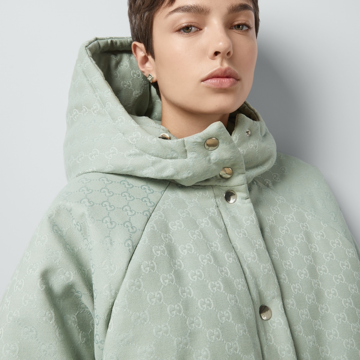 GG canvas hooded bomber jacket - 3