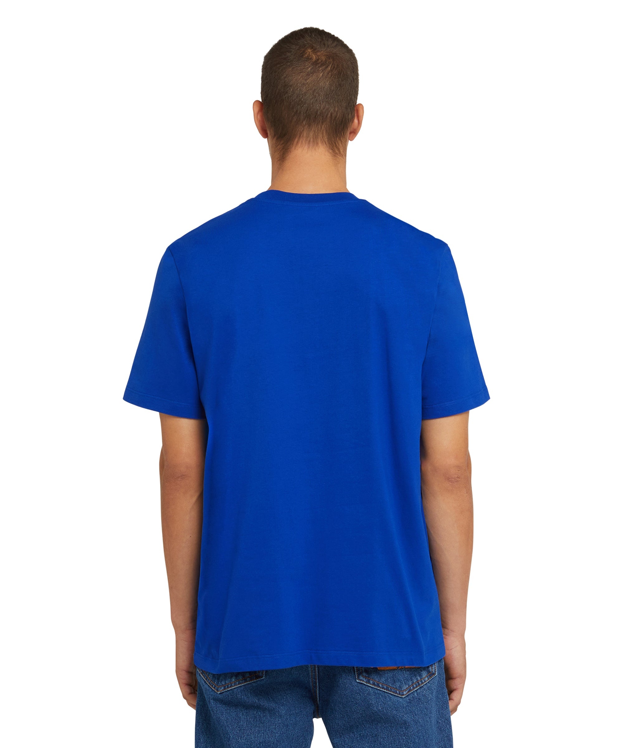 Cotton crewneck t-shirt wth  MSGM brushstroke logo positioned at the neck - 3