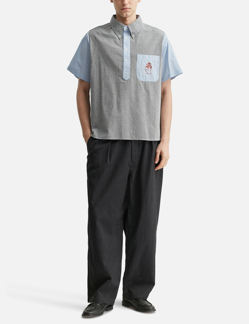 BRAIN DEAD BRAIN DEAD X BROOKS BROTHERS CALIFORNIA REVERSE FRENCH SEAM PULLOVER SHIRT outlook