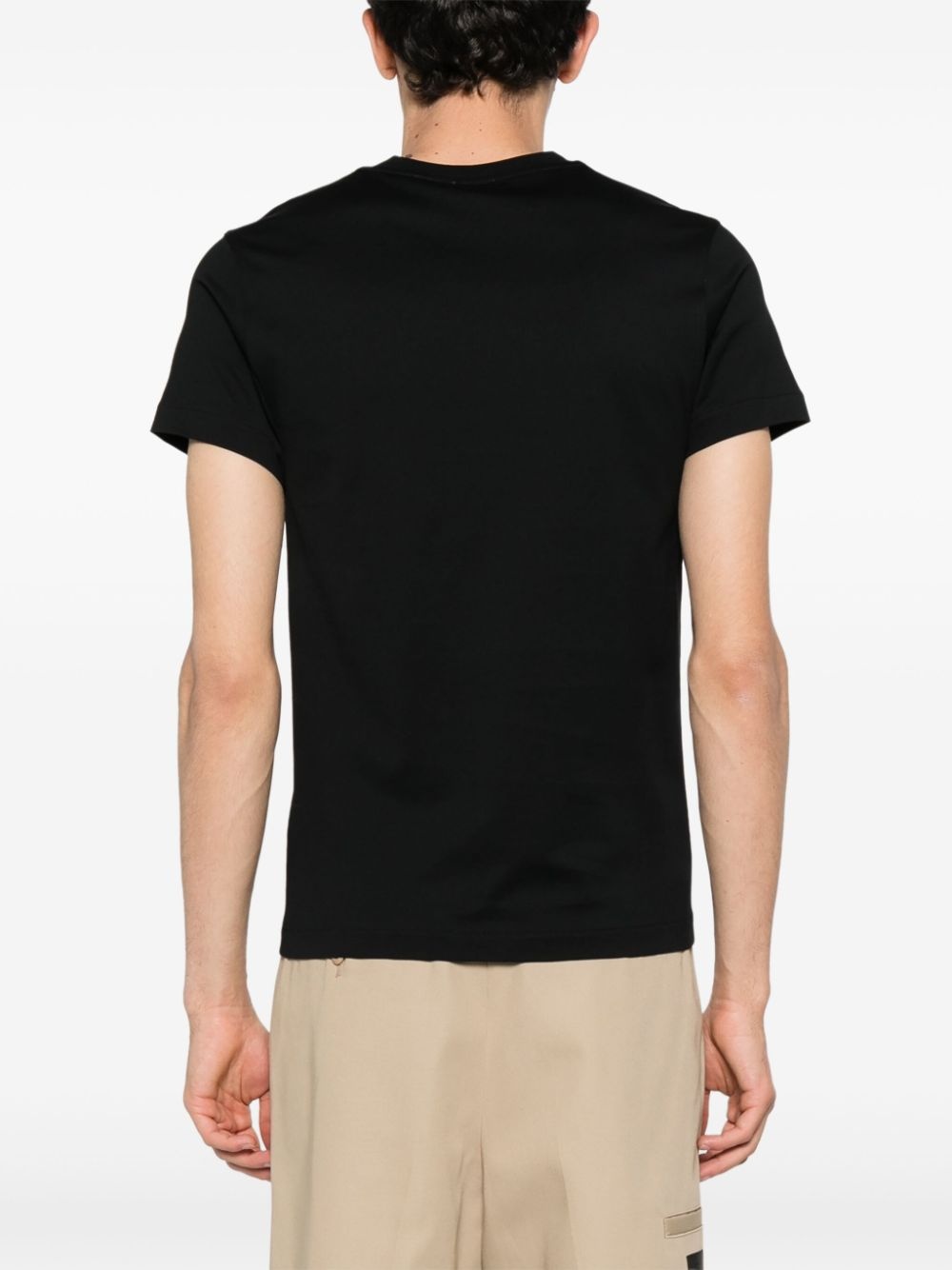 logo-embroidered cotton T-shirt - 4