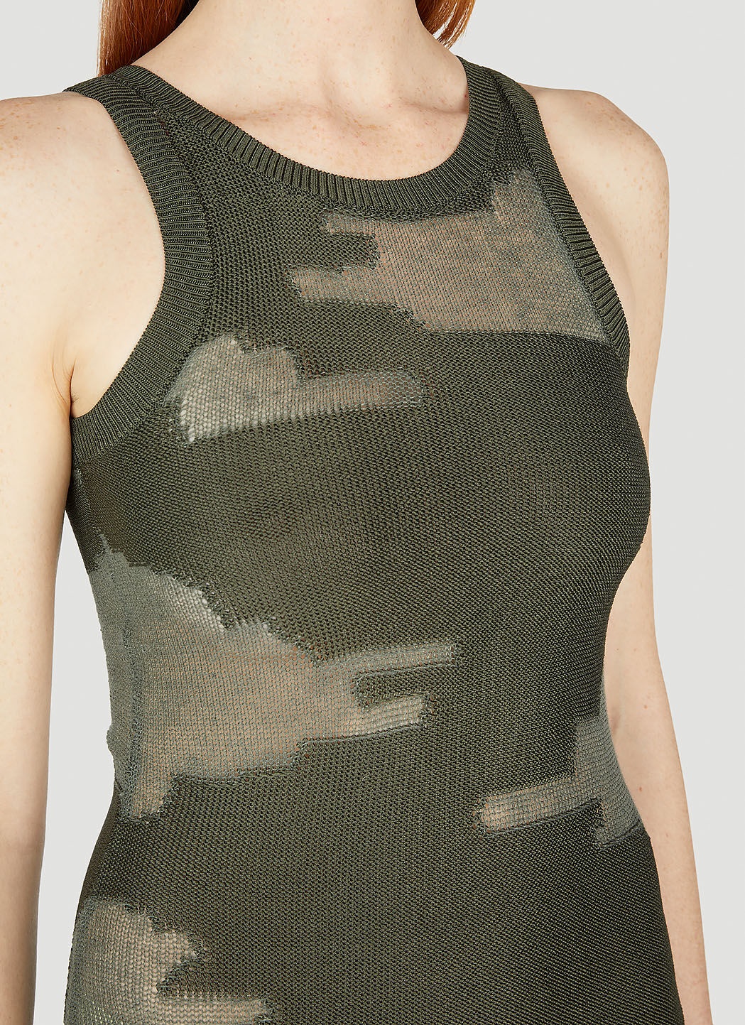 Knitted Intarsia Midi Dress - 5