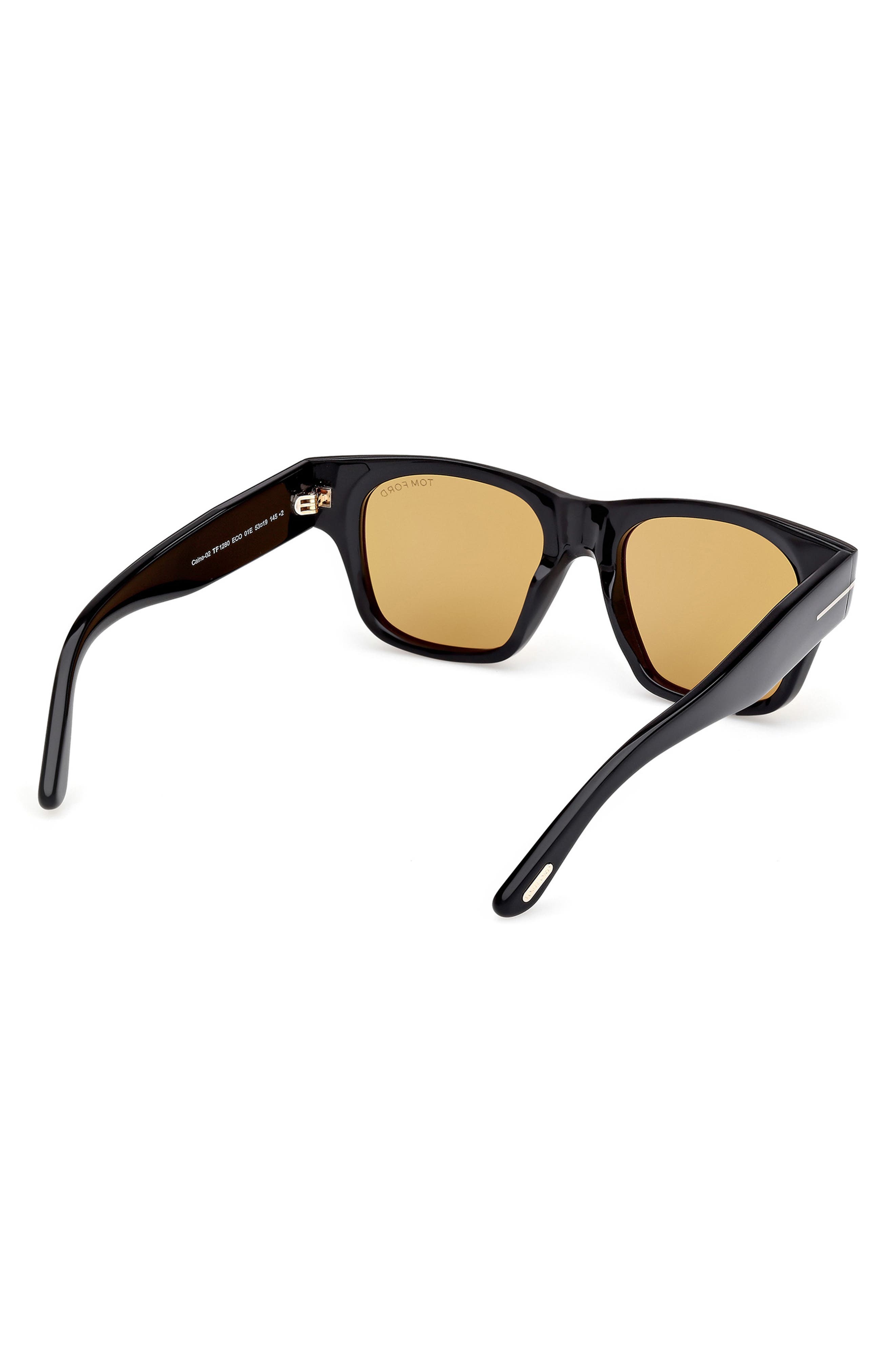 TOM FORD 53mm Square Sunglasses in Shiny Black Eco /Vicuna at Nordstrom - 8