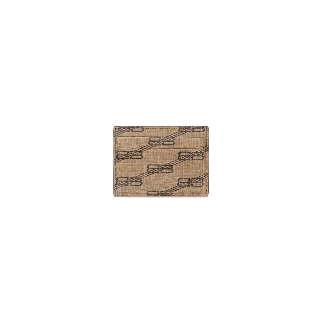 Signature Card Holder Bb Monogram Coasted Canvas  in Beige - 2