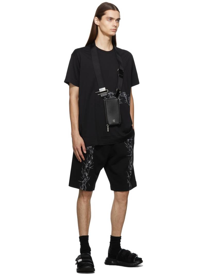 Givenchy Black Barbed Wire Shorts outlook