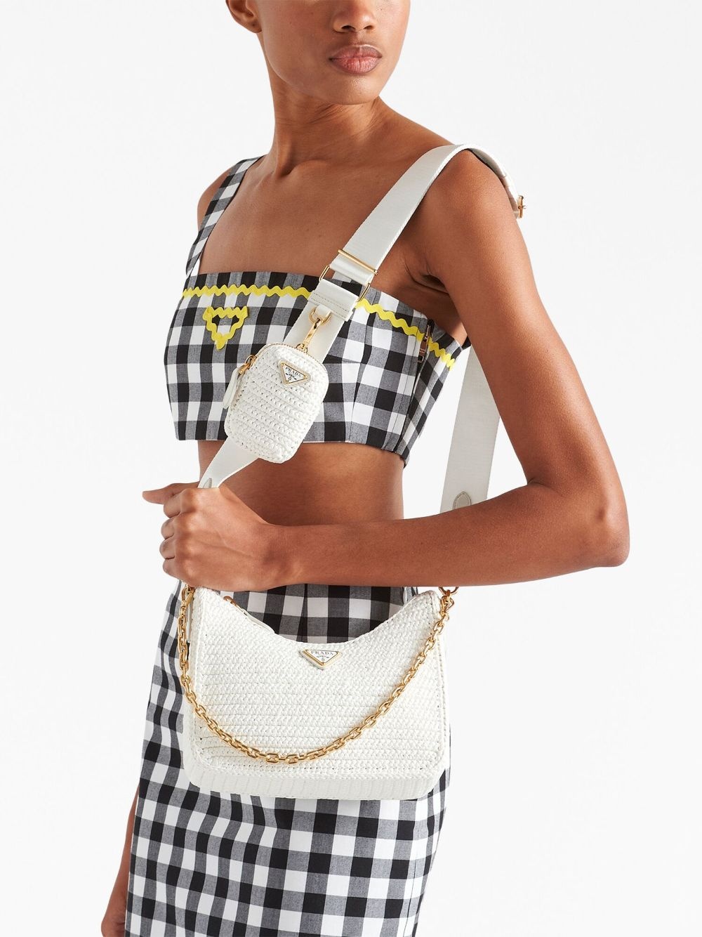 Re-Edition 2005 raffia shoulder bag - 3