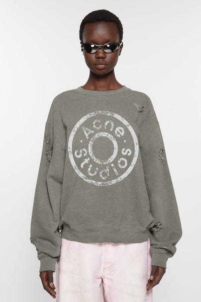 Acne Studios Sweater printed logo - Moss Green outlook