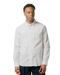 MARGARET HOWELL MHL Overall Shirt Textured Cotton Off White