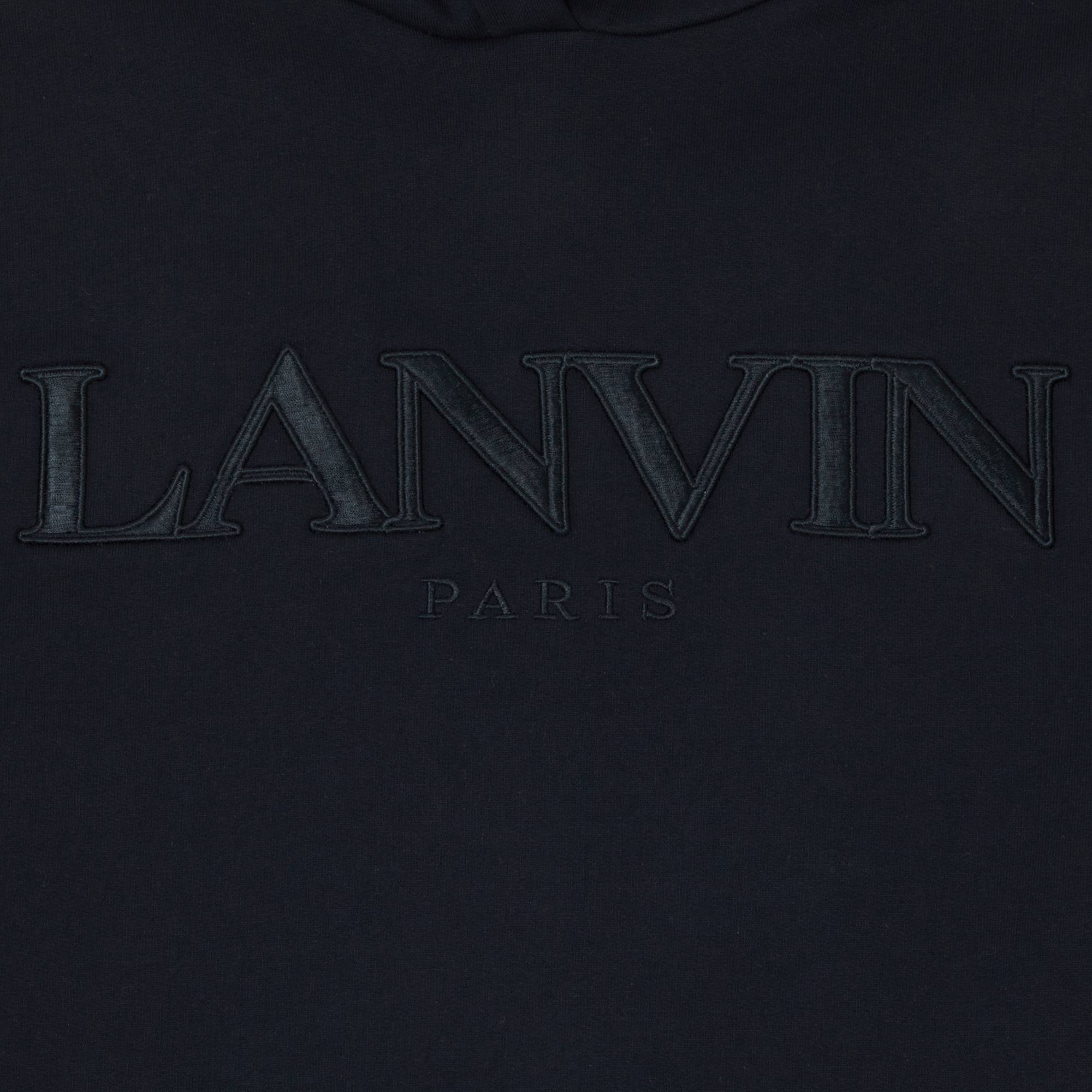 Lanvin Curb Long Fleece Eusebio Hoodie 'Black' - 3