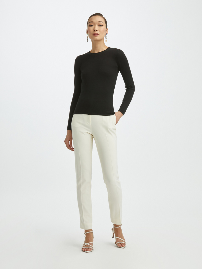 Oscar de la Renta CASHMERE SILK CREWNECK PULLOVER outlook