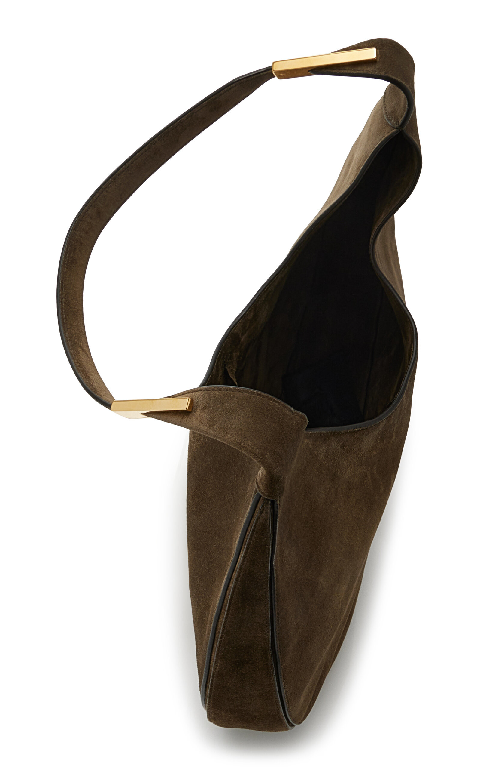 The Small Florence Suede Hobo Bag brown - 5