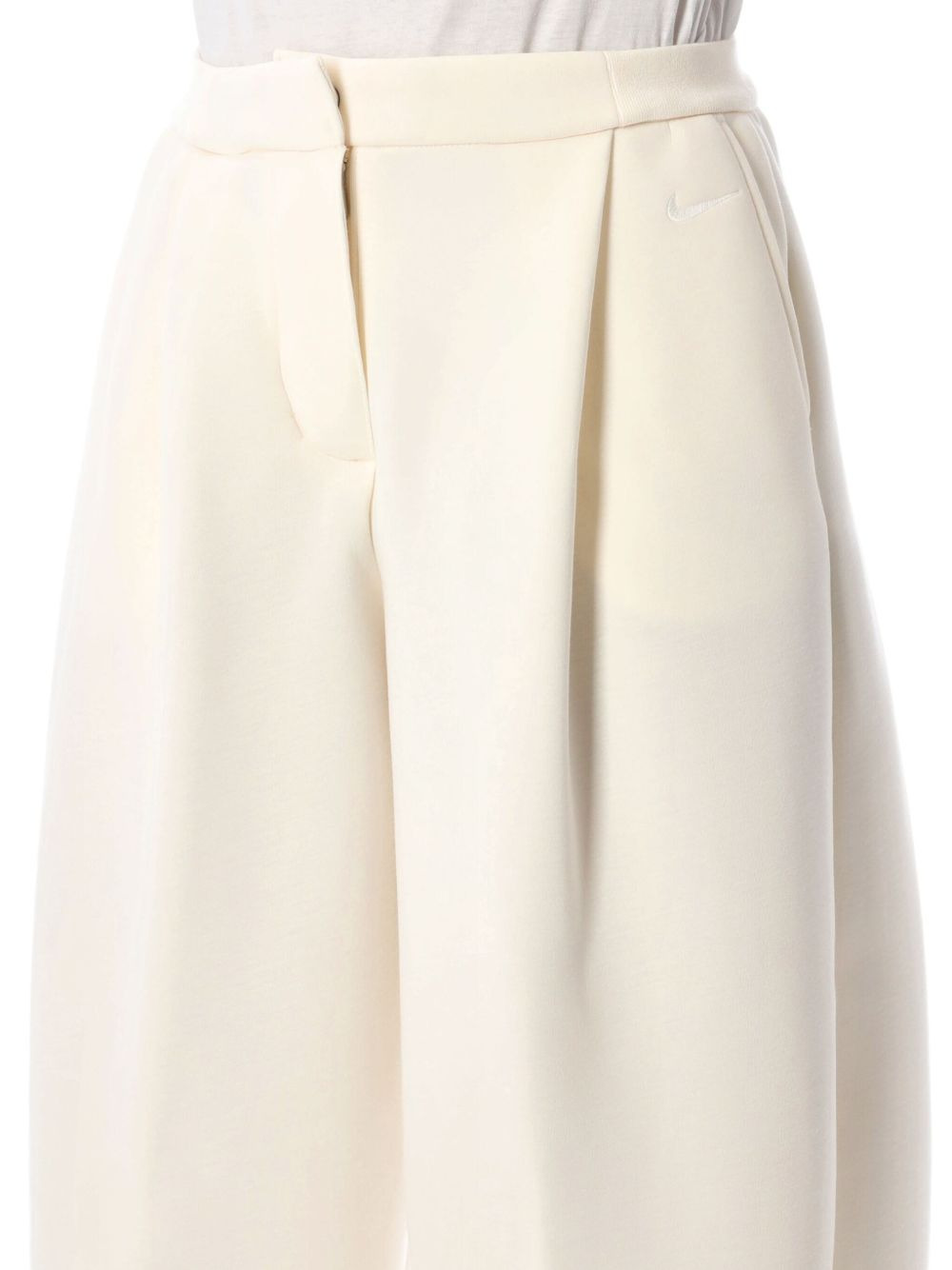 pleated embroidered track pants - 3