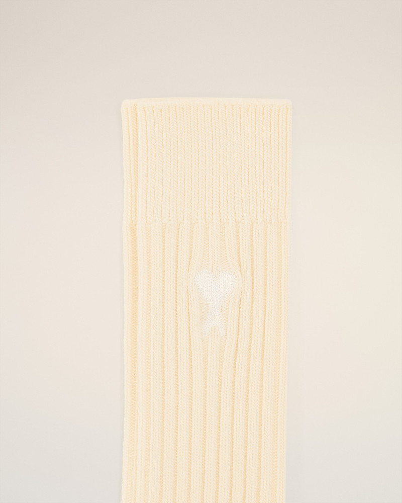 BEIGE COTTON AMI DE COEUR SOCKS 3