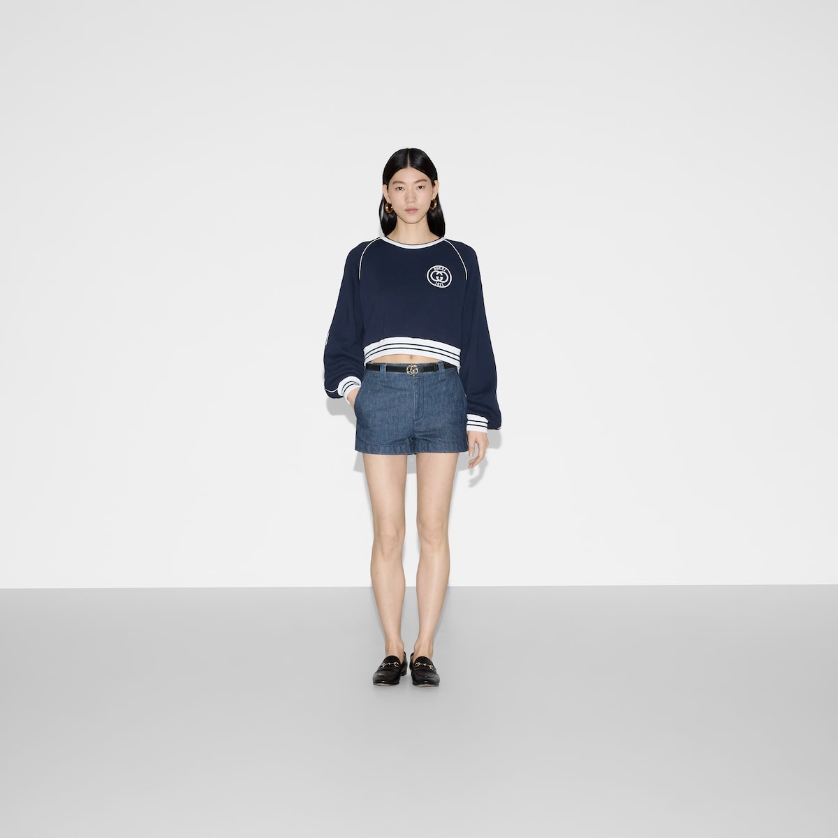 Cotton jersey sweatshirt with embroidery - 2