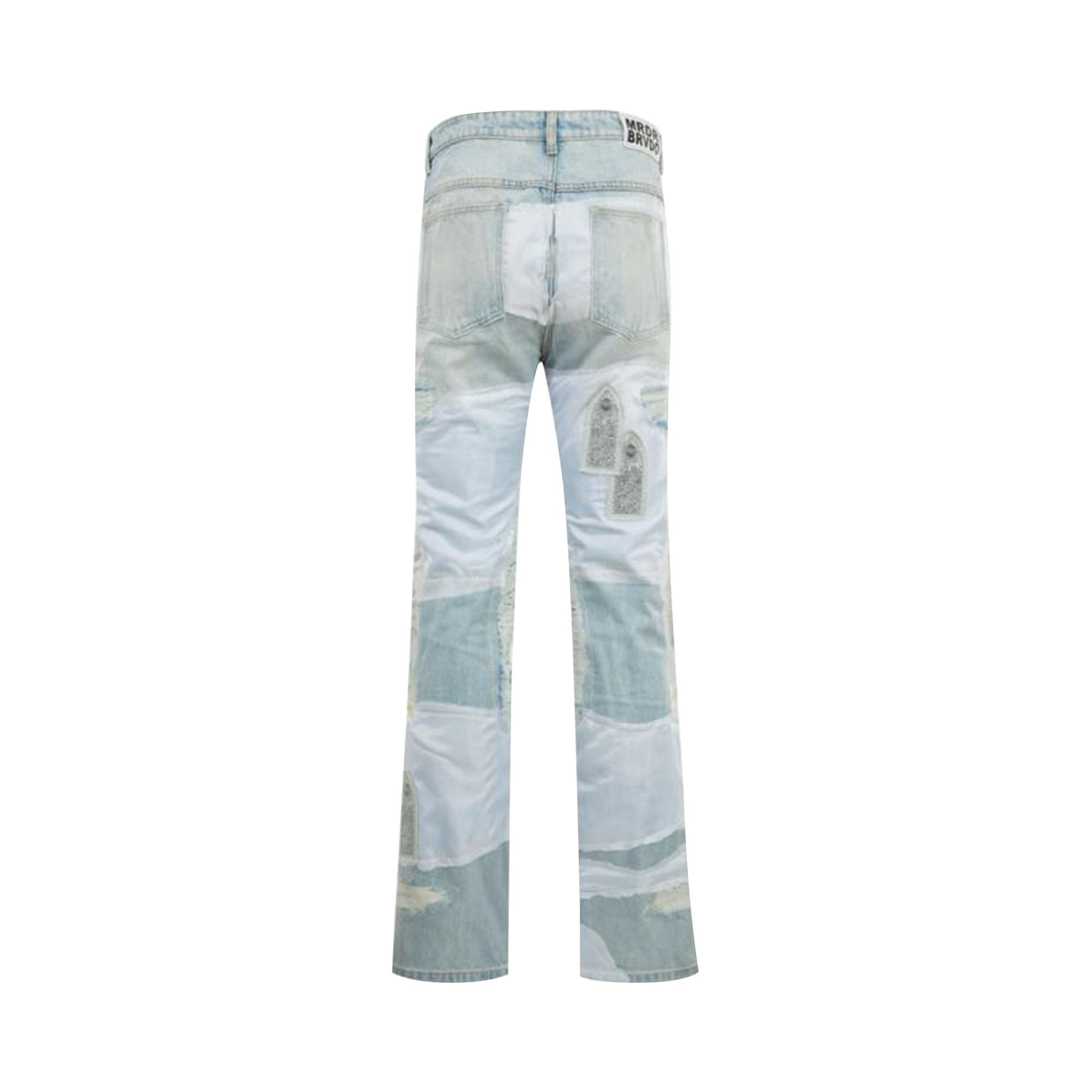 Who Decides War Winged Organza Denim Pants 'Sky' - 2