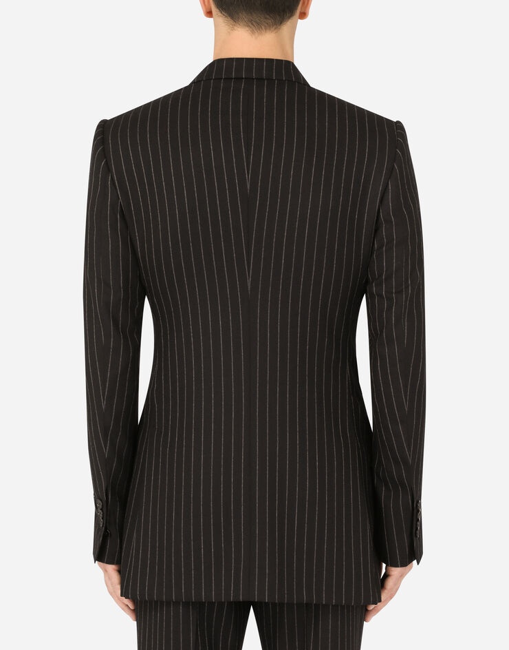 Pinstripe wool Beat-fit jacket - 2