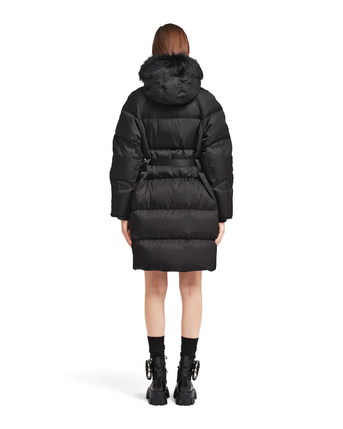 Re-Nylon gabardine puffer coat - 4