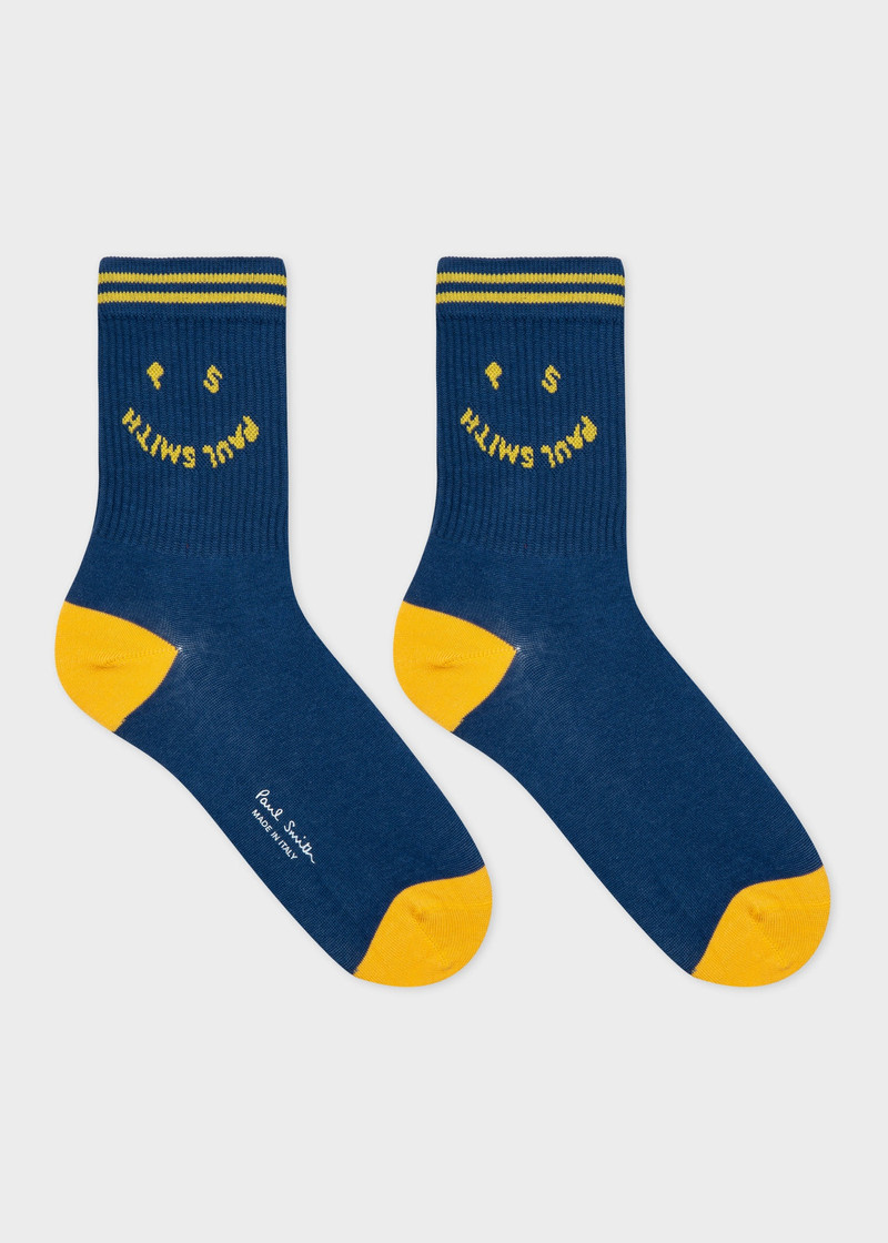 Paul Smith Ribbed 'Happy' Socks outlook