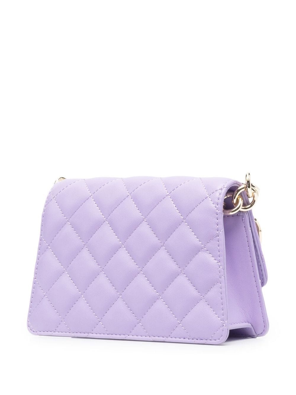 logo-chain quilted crossbody bag - 4