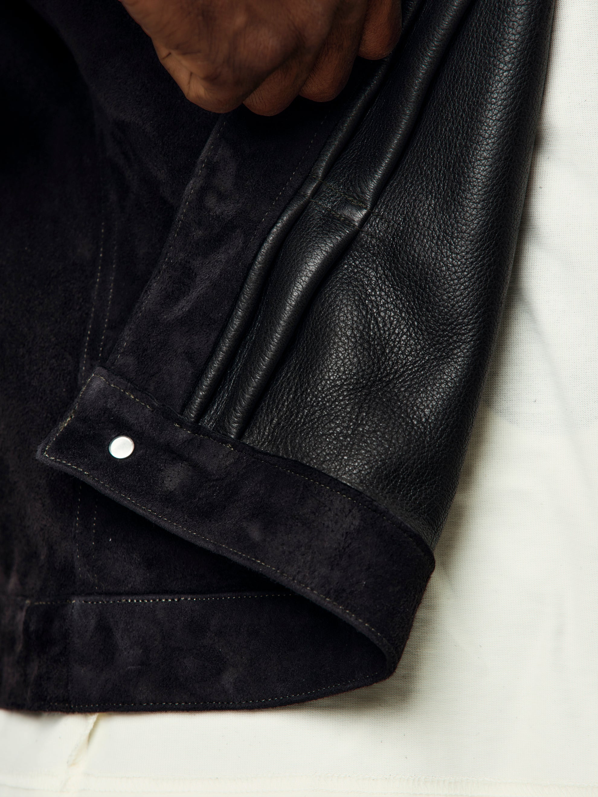 SUEDE LEATHER 1ST TYPE JACKET (BLACK) - 7