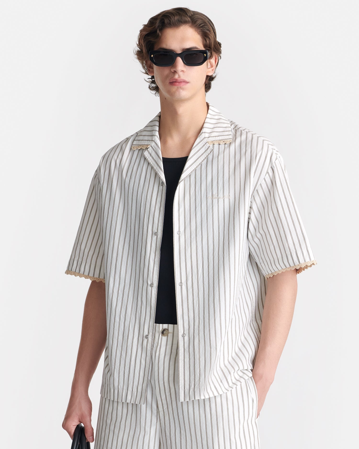 Striped Crochet Shirt - 2