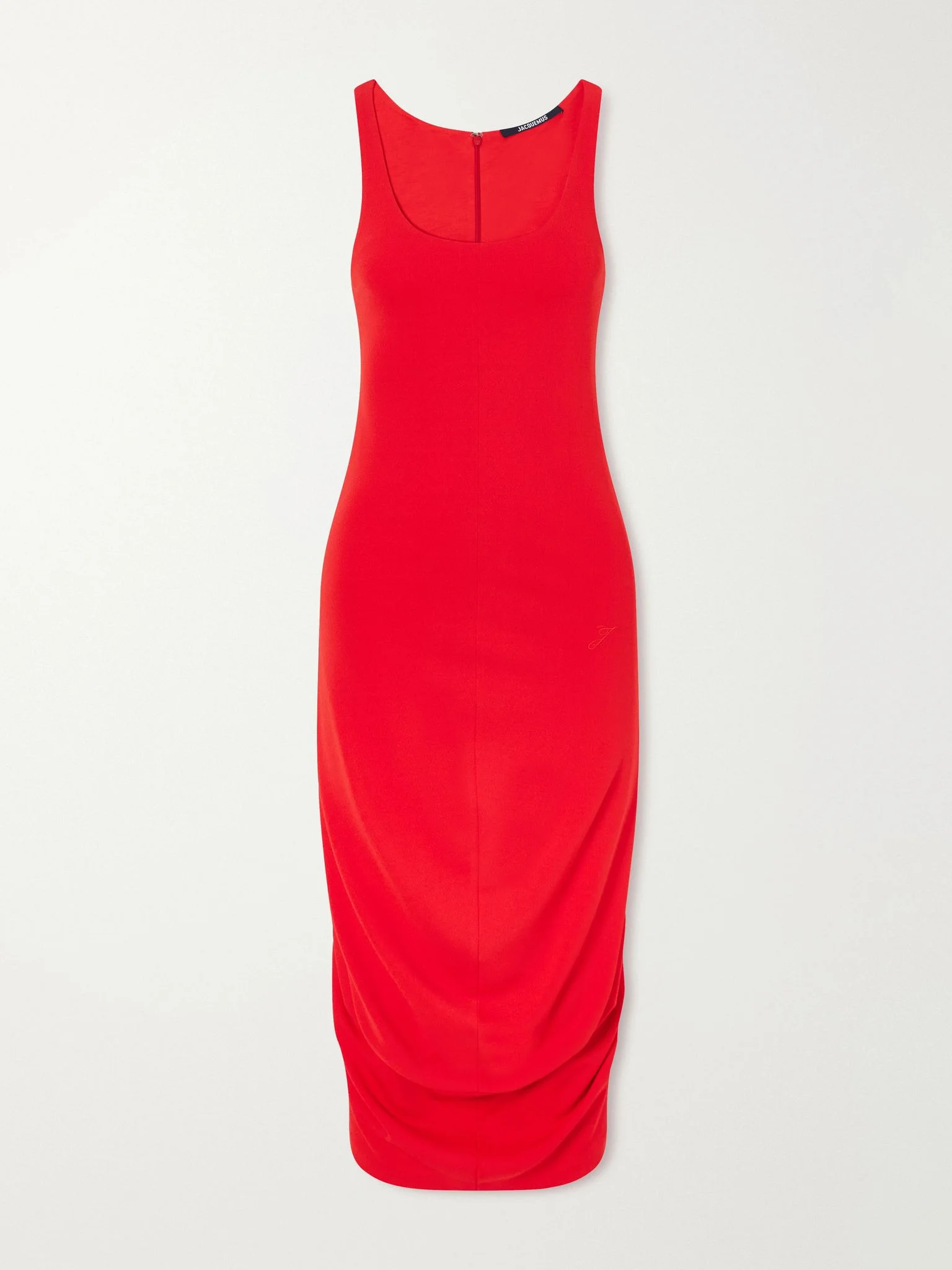 La Robe Regata embroidered crepe midi dress Red - 1