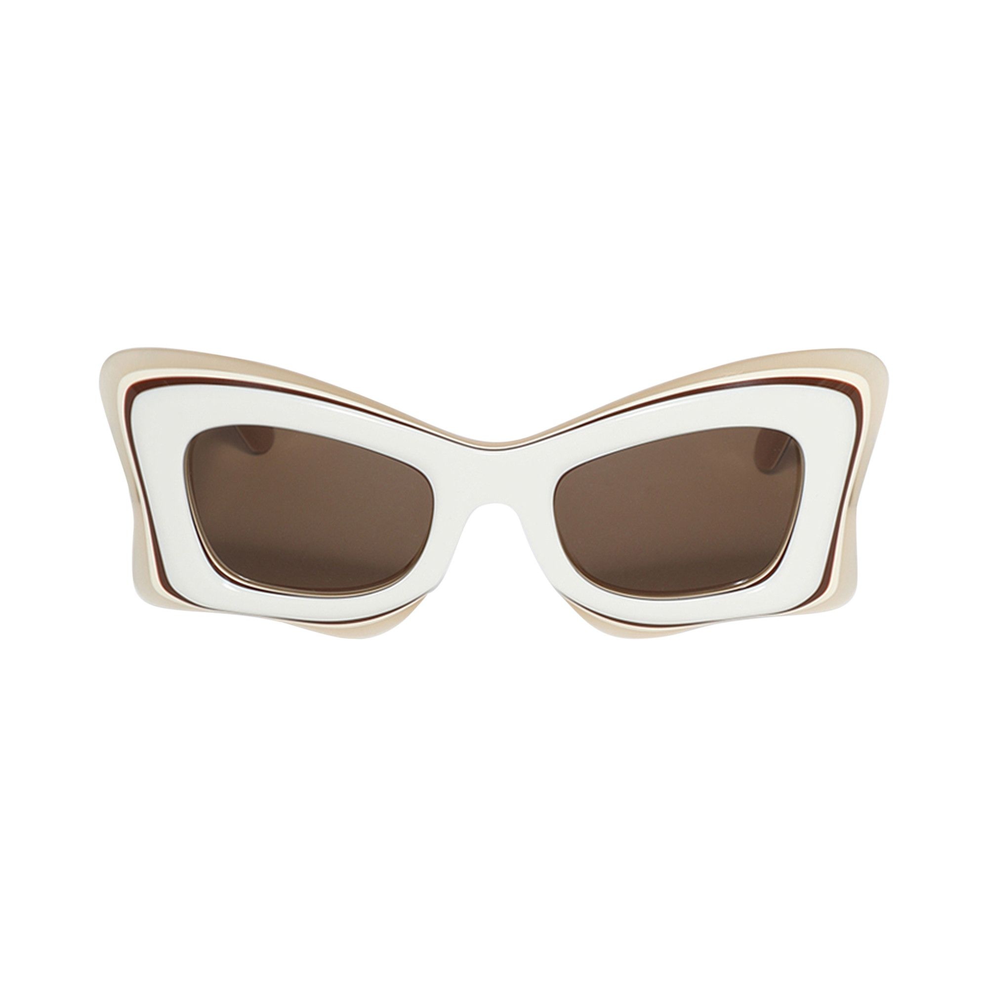 Loewe Multilayer Butterfly Sunglasses 'Ivory/Brown' - 1