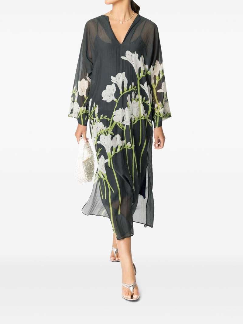 BERNADETTE floral-print kaftan dress outlook