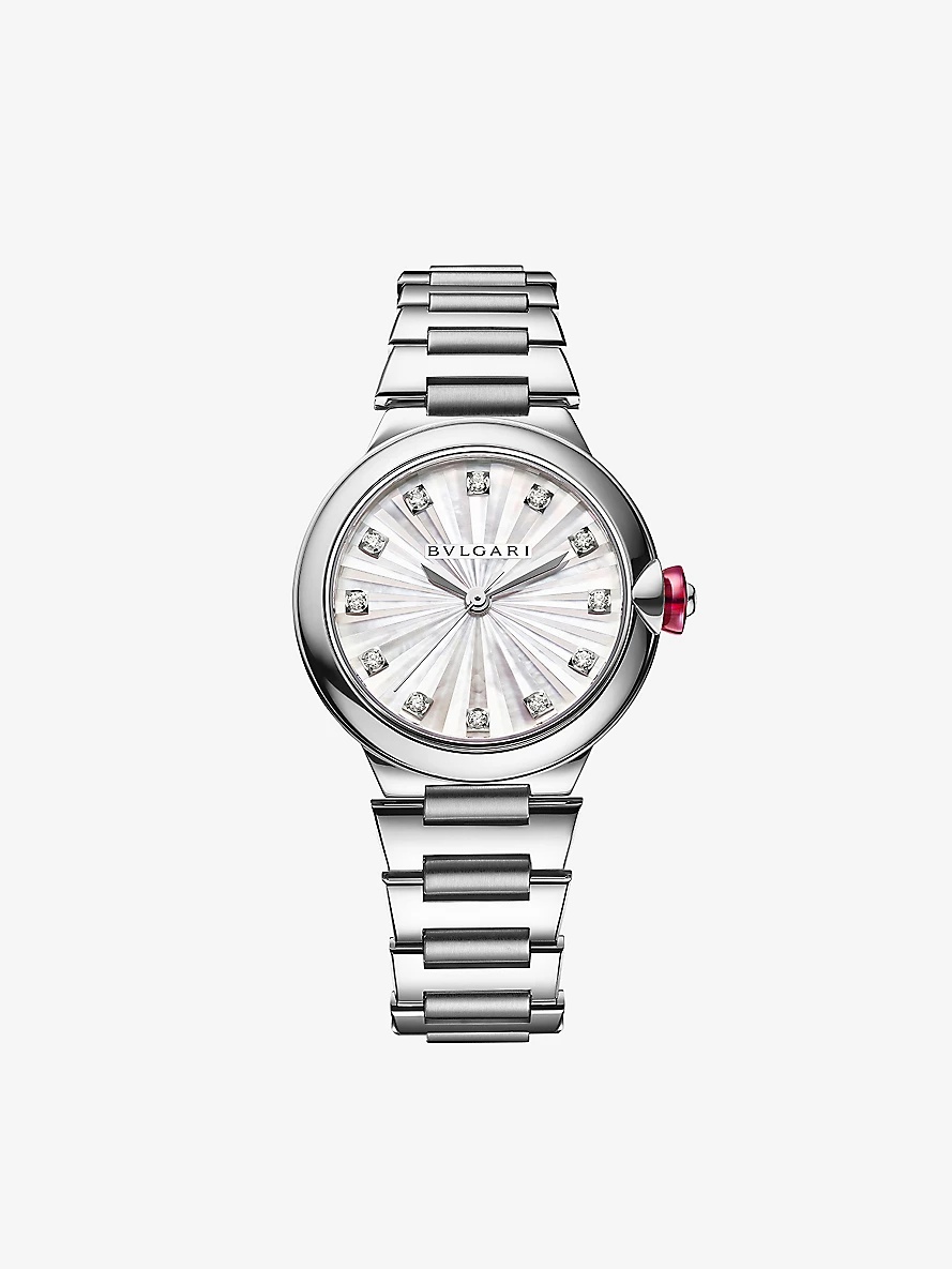 RE00006 Lvcea stainless-steel and 0.22ct diamond automatic watch - 1