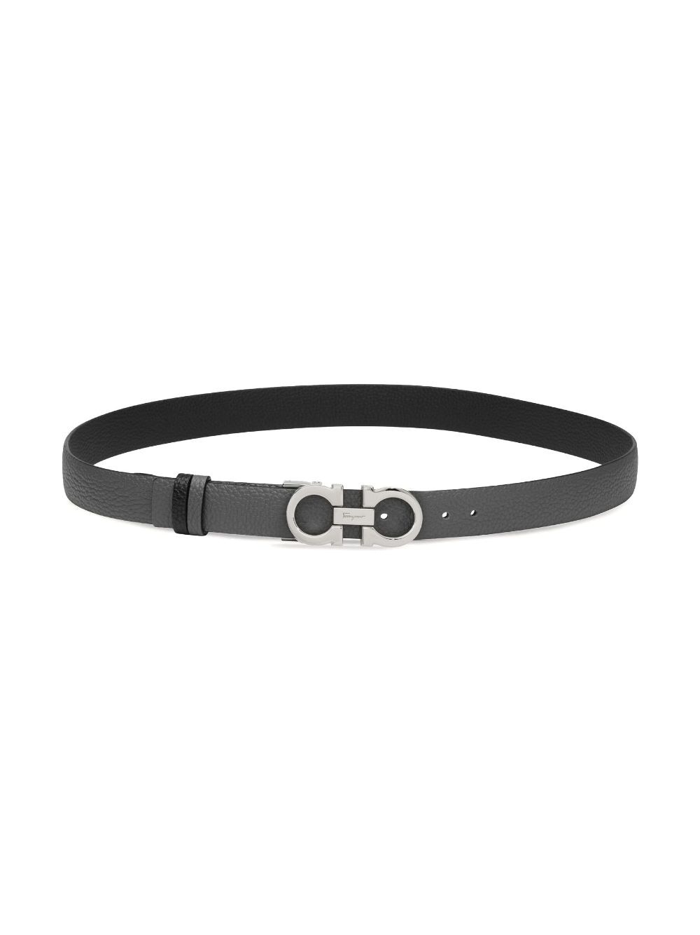 Gancini-buckle leather belt - 3