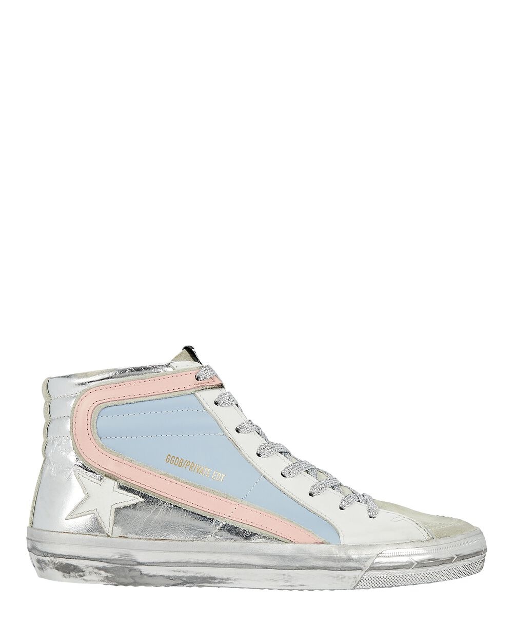 Slide Leather High-Top Sneakers - 1