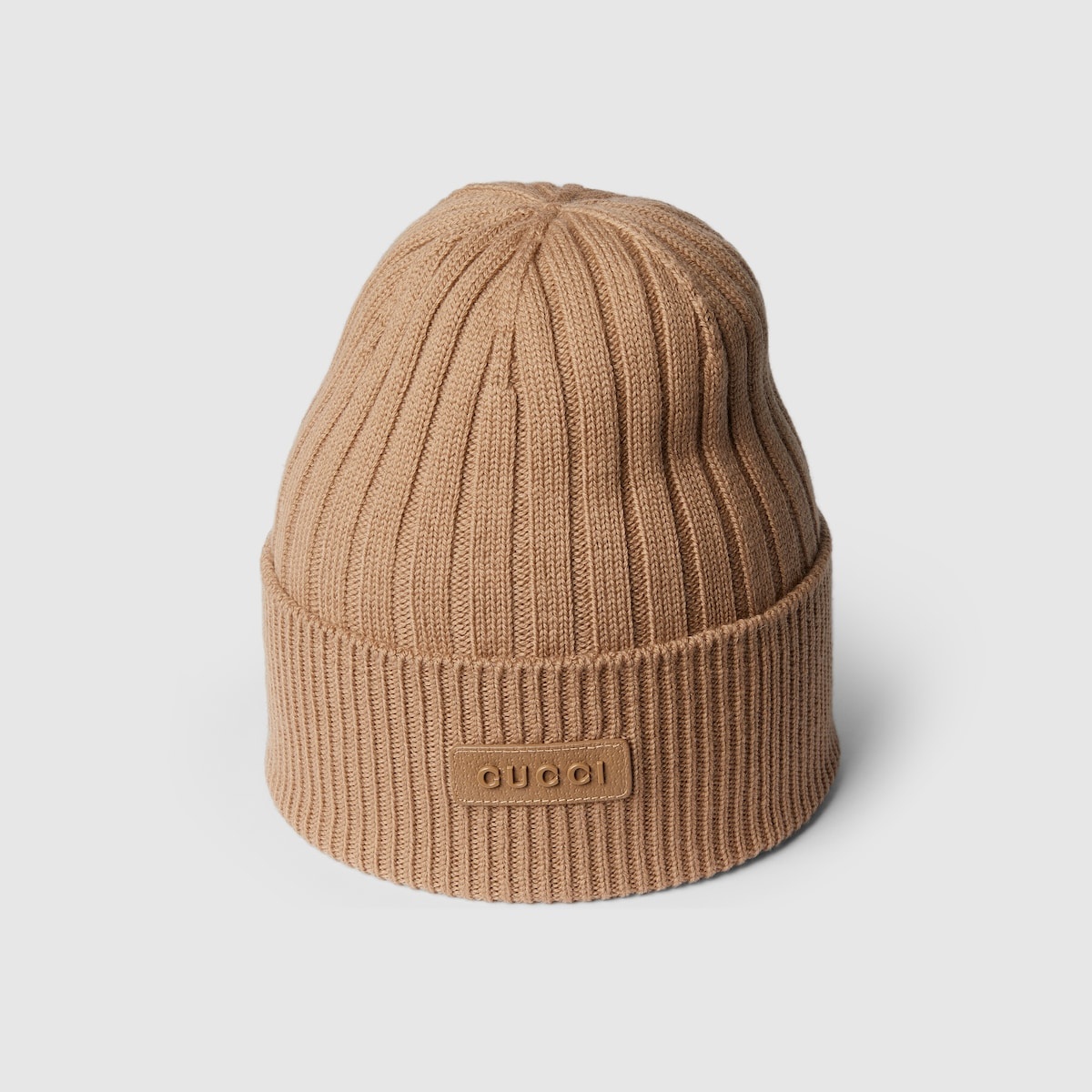 Rib knit wool hat - 1