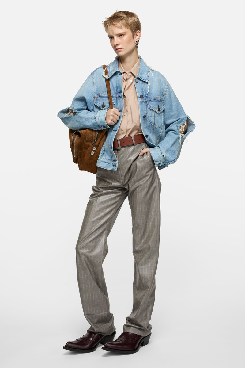 Acne Studios Distressed denim jacket - Light blue outlook
