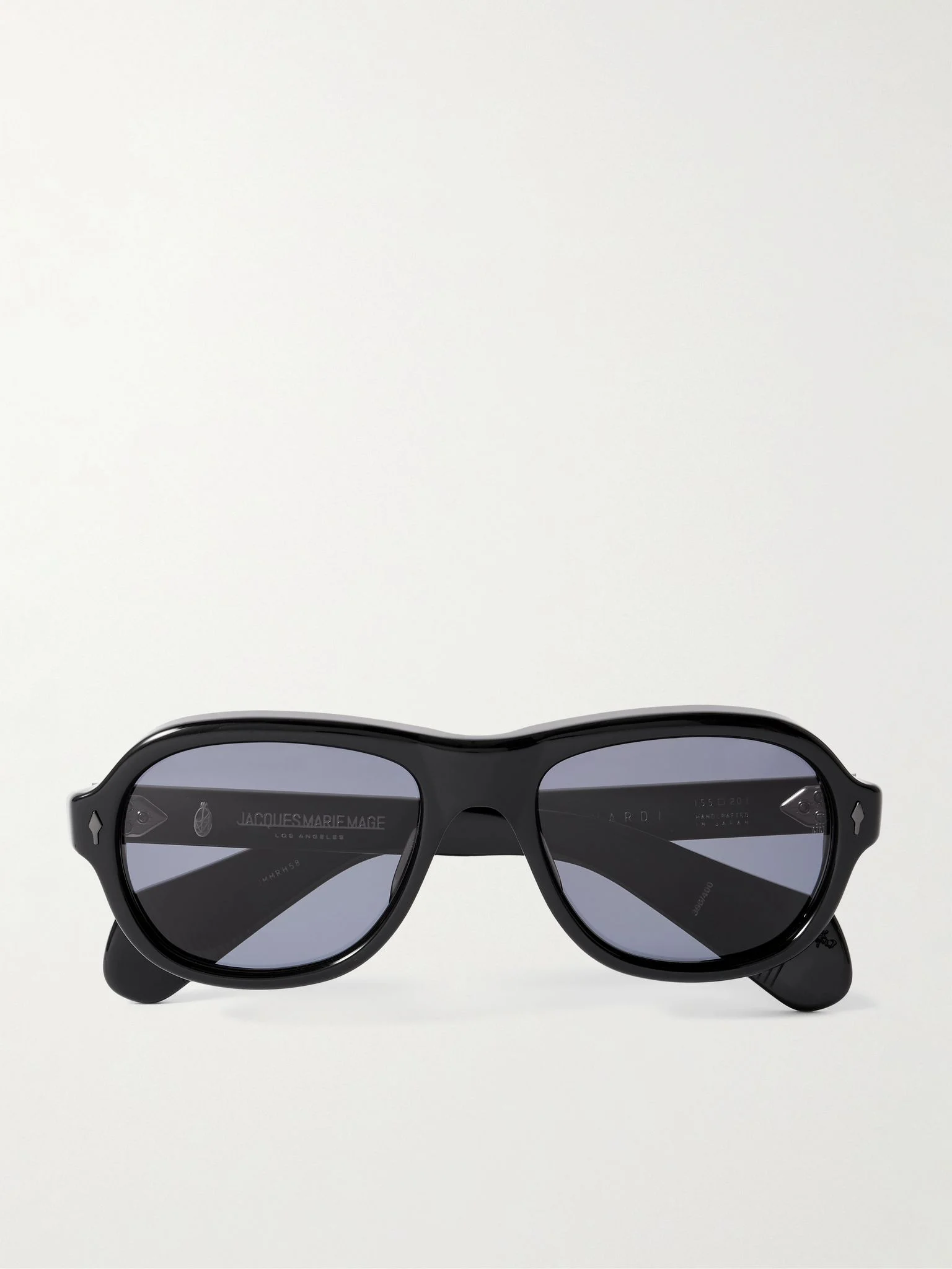Richard aviator-style acetate sunglasses Black - 1