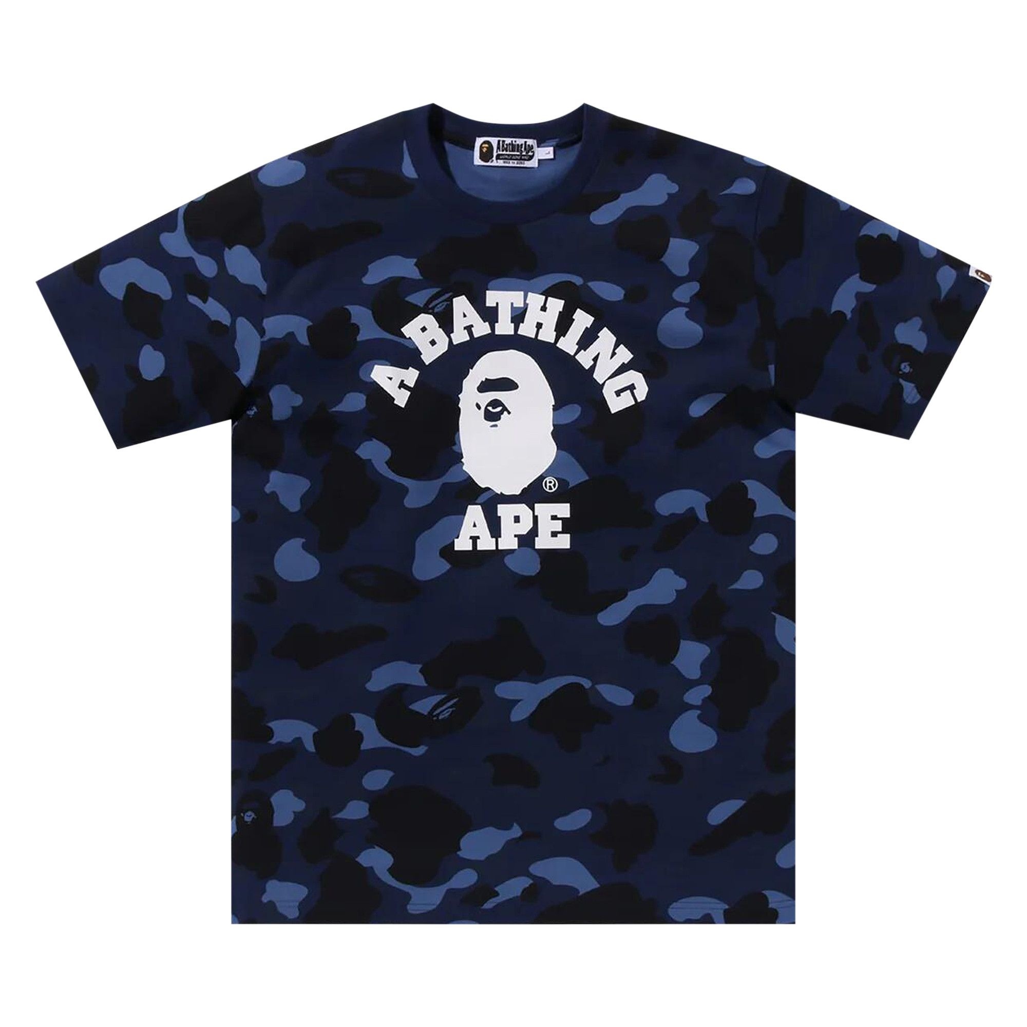 BAPE Color Camo College Tee 'Navy' - 1