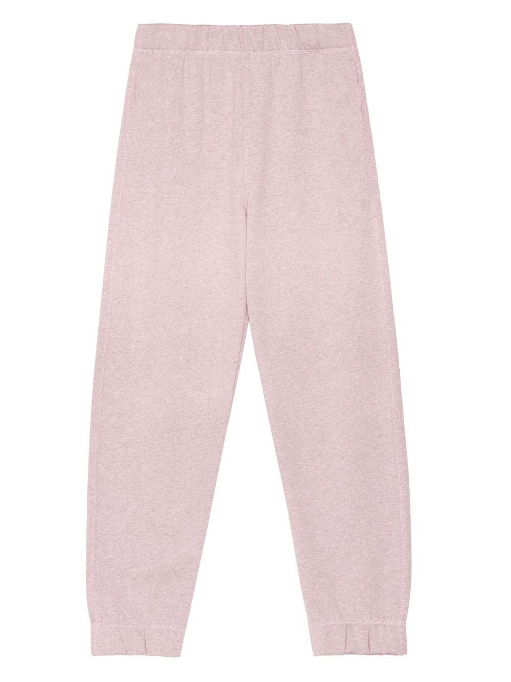 elastic-cuff cotton trousers - 4