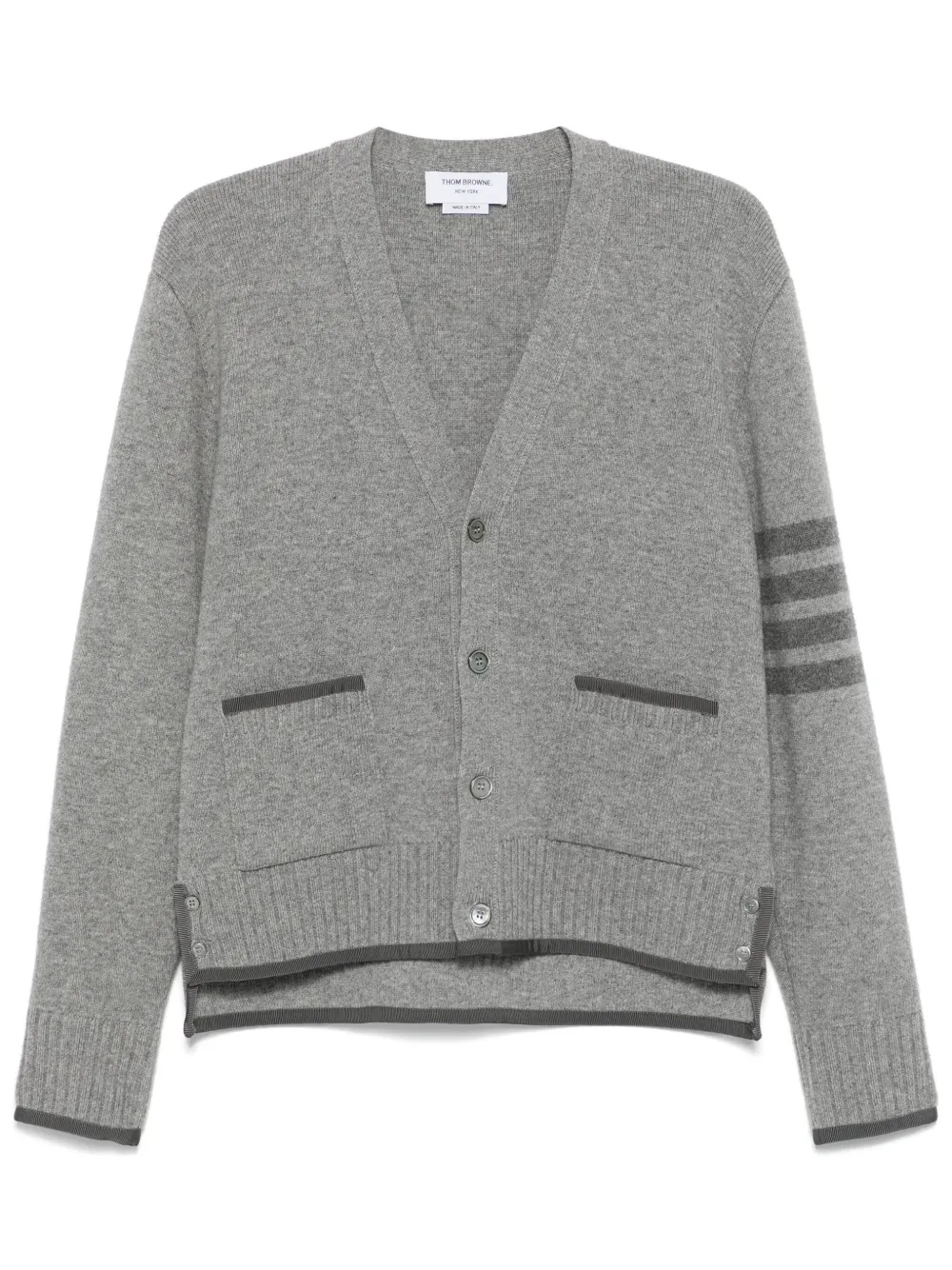 THOM BROWNE - Men Milano Stitch V Neck Knitwear - 5