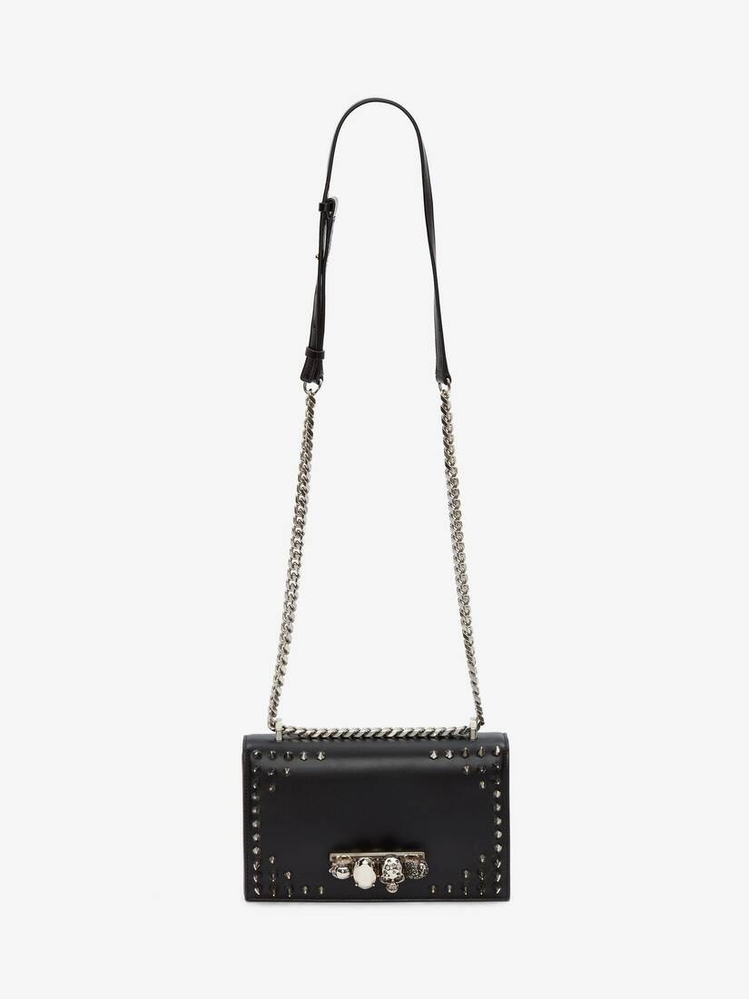 Jewelled Satchel in Black - 5