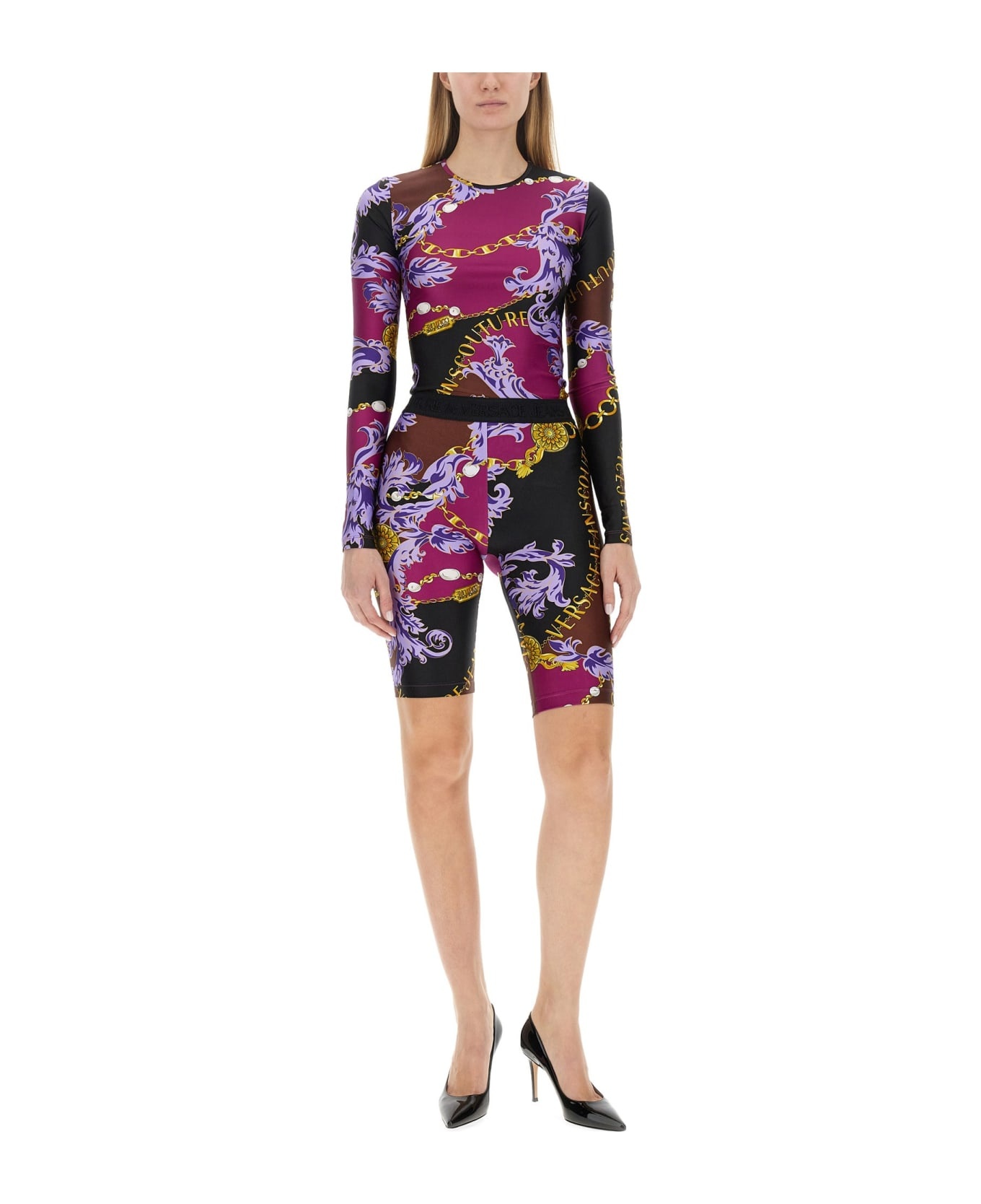 Chain Couture Print Bodysuit - 4