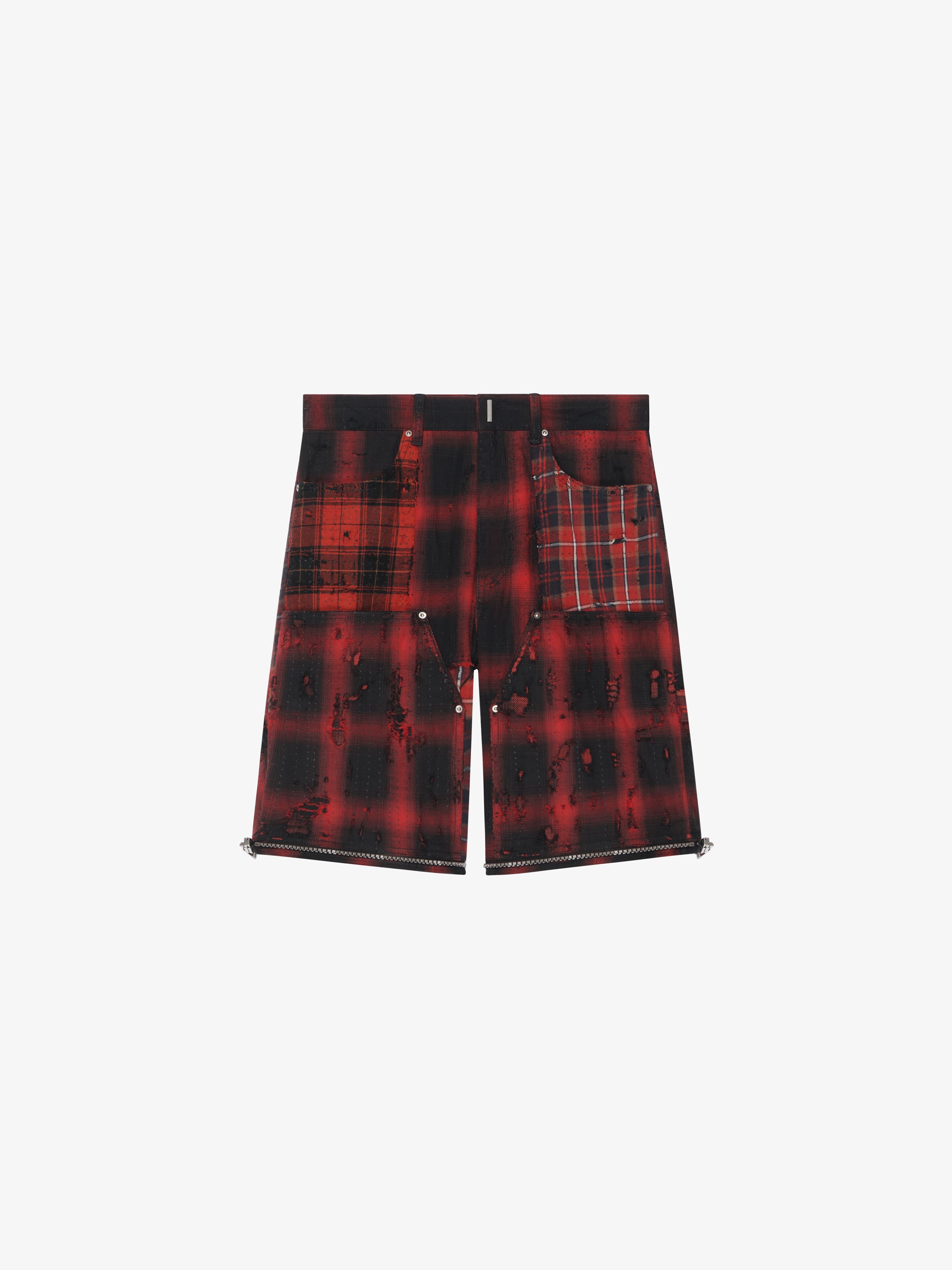 TWO IN ONE DETACHABLE PANTS IN BORO-EFFECT DESTROYED DENIM - 5