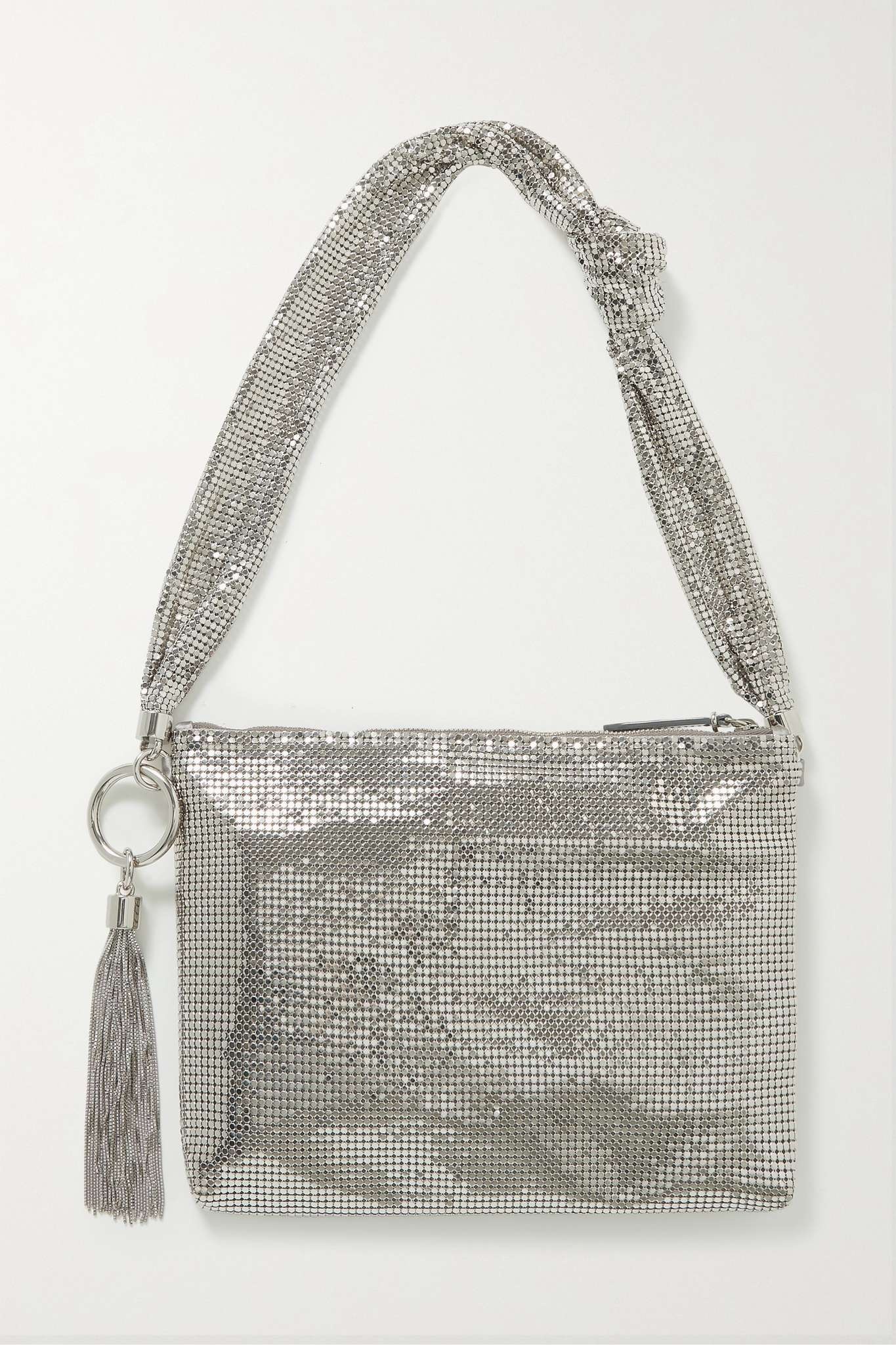 Callie tasseled degradé chainmail shoulder bag - 3