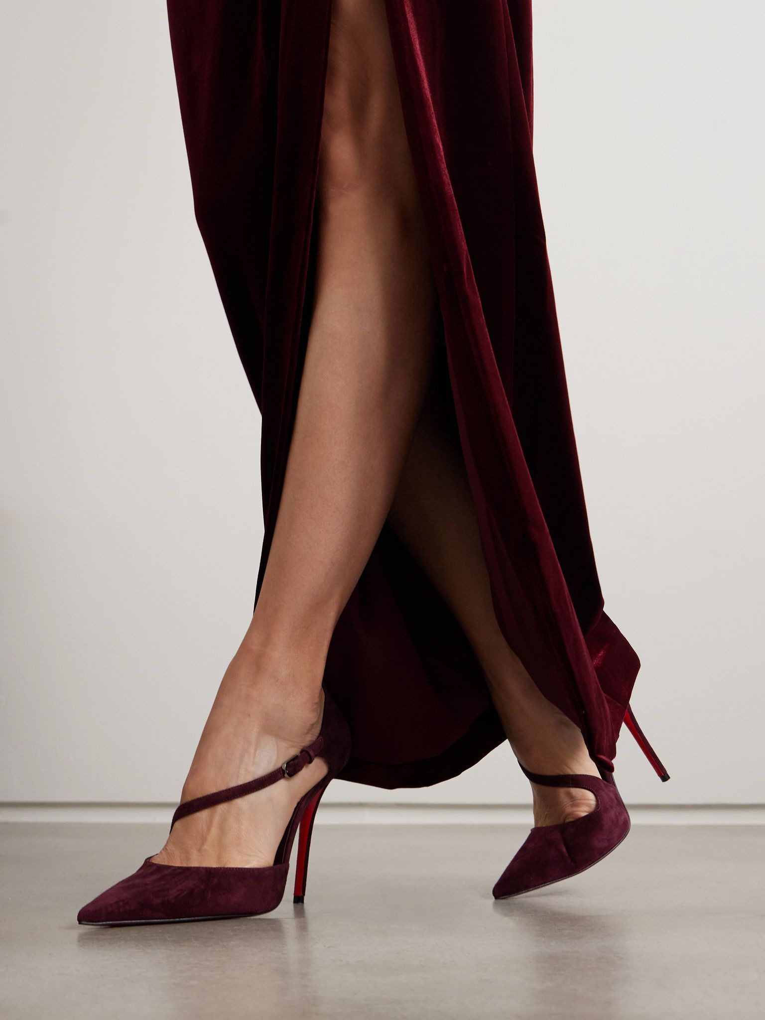 Miss Ziggyta 100 suede pumps Dark purple - 2
