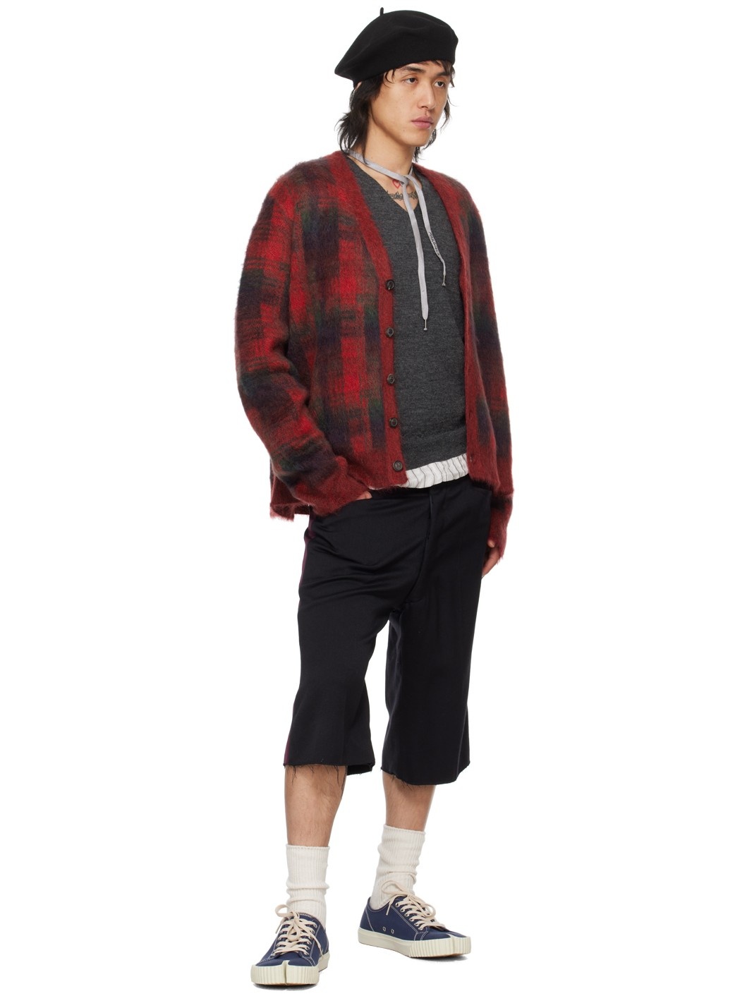 Red Check Cardigan - 4