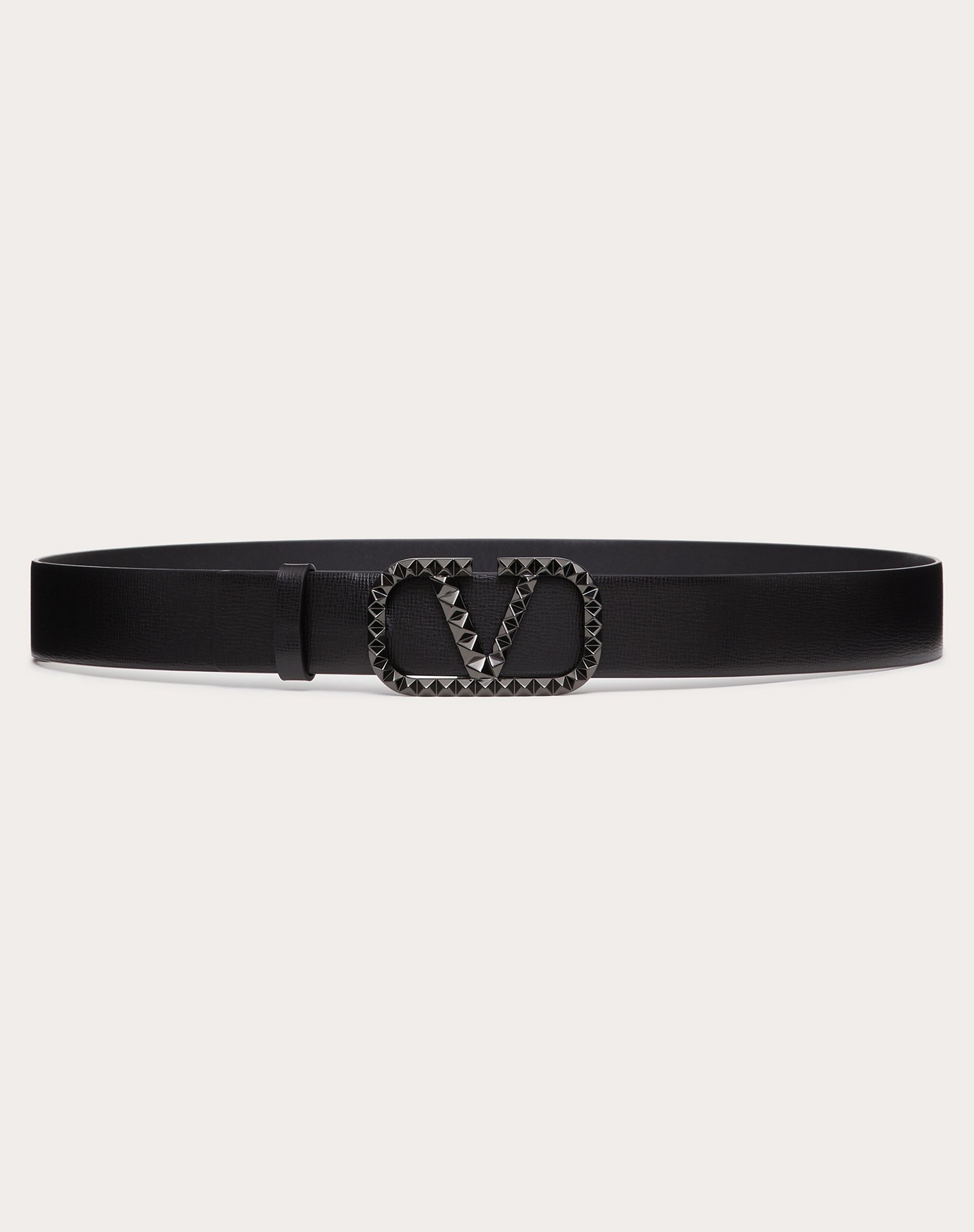 VLogo Signature Belt in Grainy Calfskin - 1