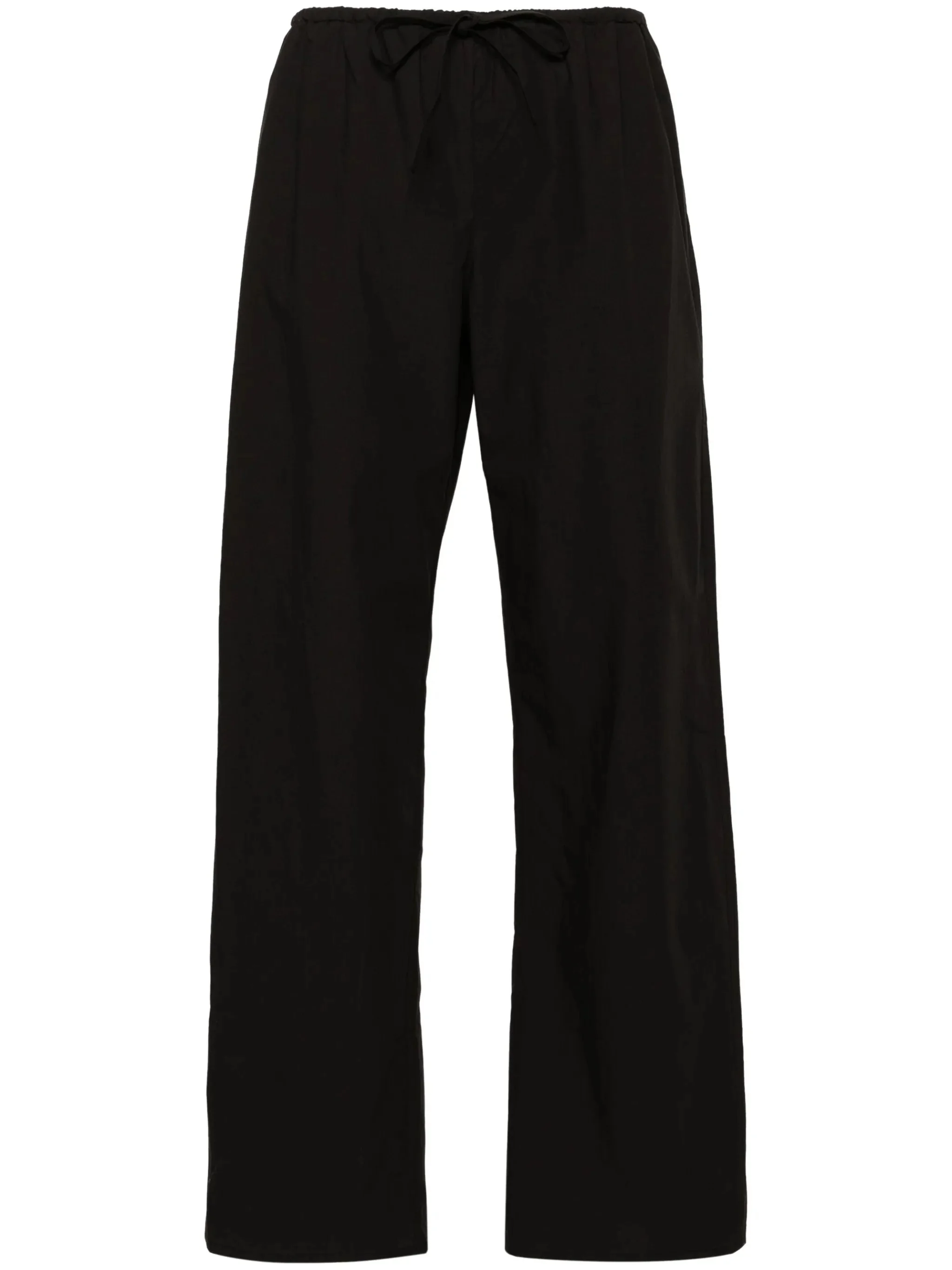 drawstring-waist organic cotton trousers - 1